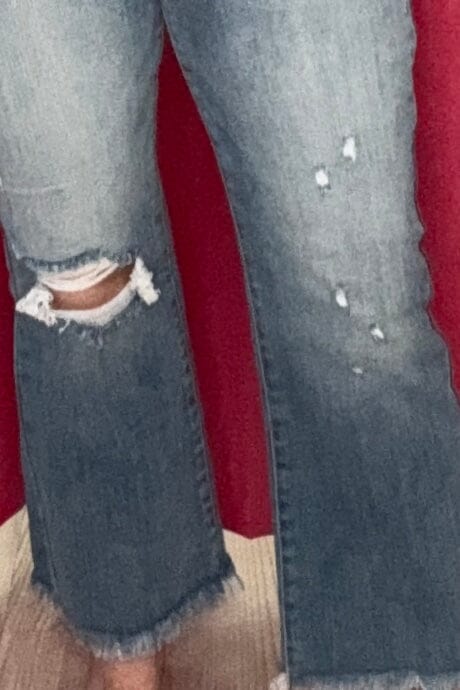 High Rise Crop FLare JEANS RISEN