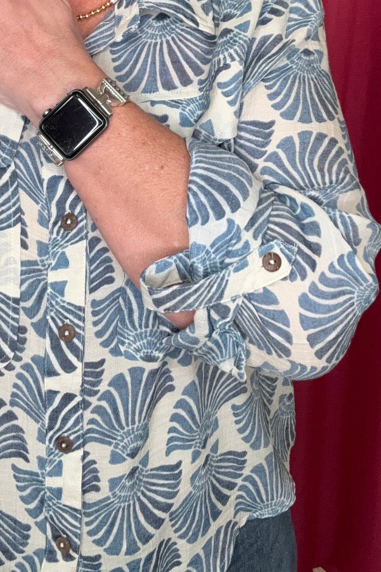 Long Sleeve Printed Button Down MISSY TOP SPECIAL ZAC & RACHEL