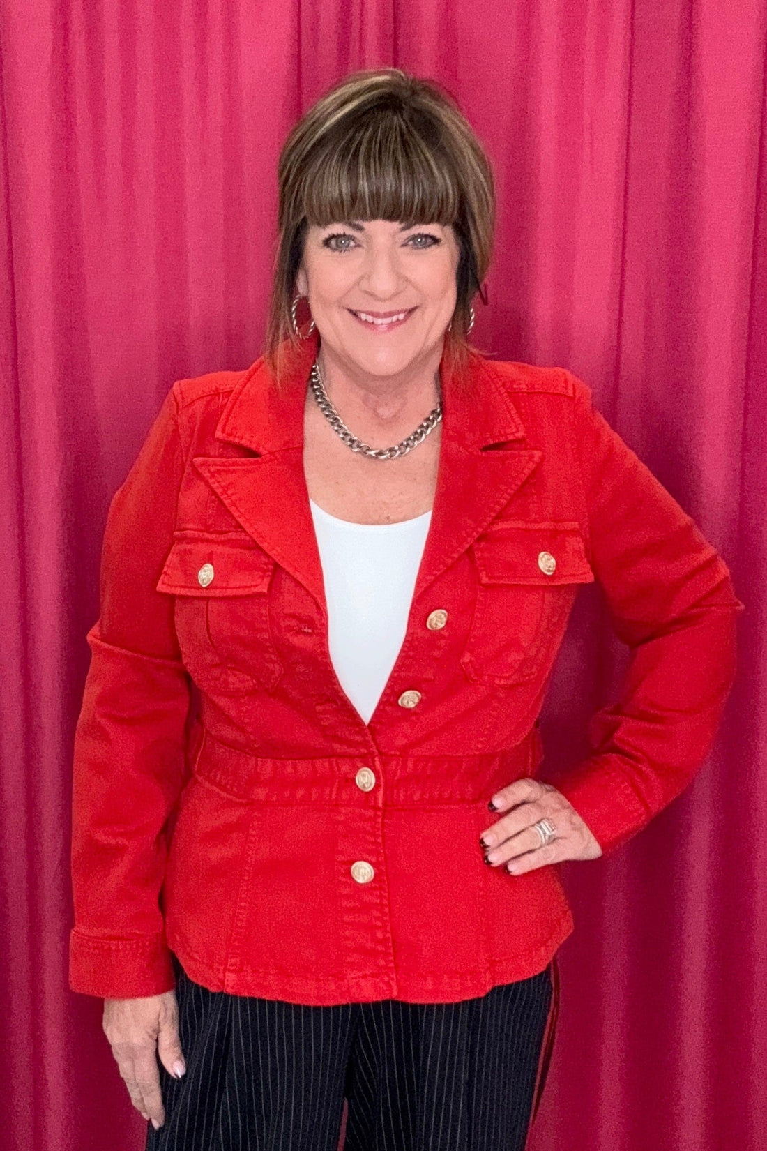 Peplum Jacket w/Tab Detail JACKET LIVERPOOL