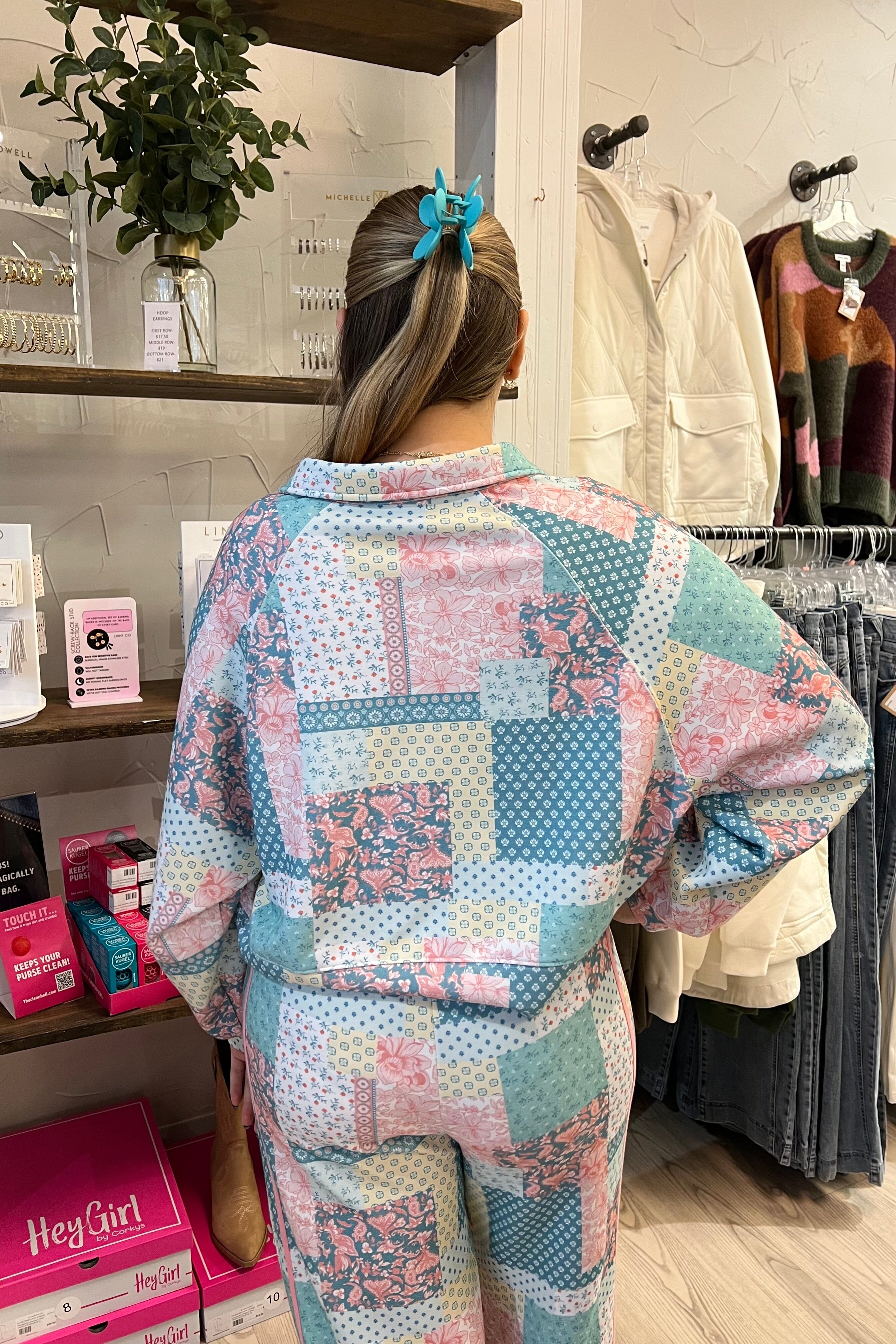 Quilted Long Sleeve Top JRTOP CASUAL TOP SIMPLY SOUTHERN