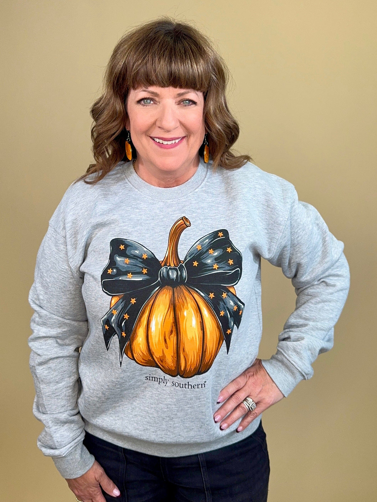 Sweet Pumpkin Sweatshirt MISSY BASIC KNIT:~~Unassigned~~ SIMPLY SOUTHERN