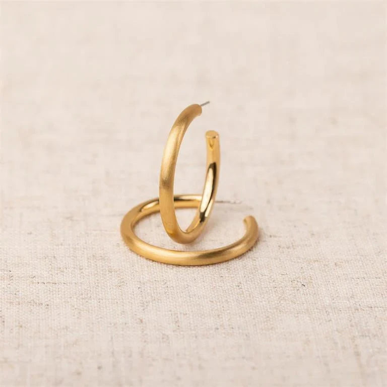 Heather Gold Hoop Earrings JEWELRY MICHELLE MCDOWELL