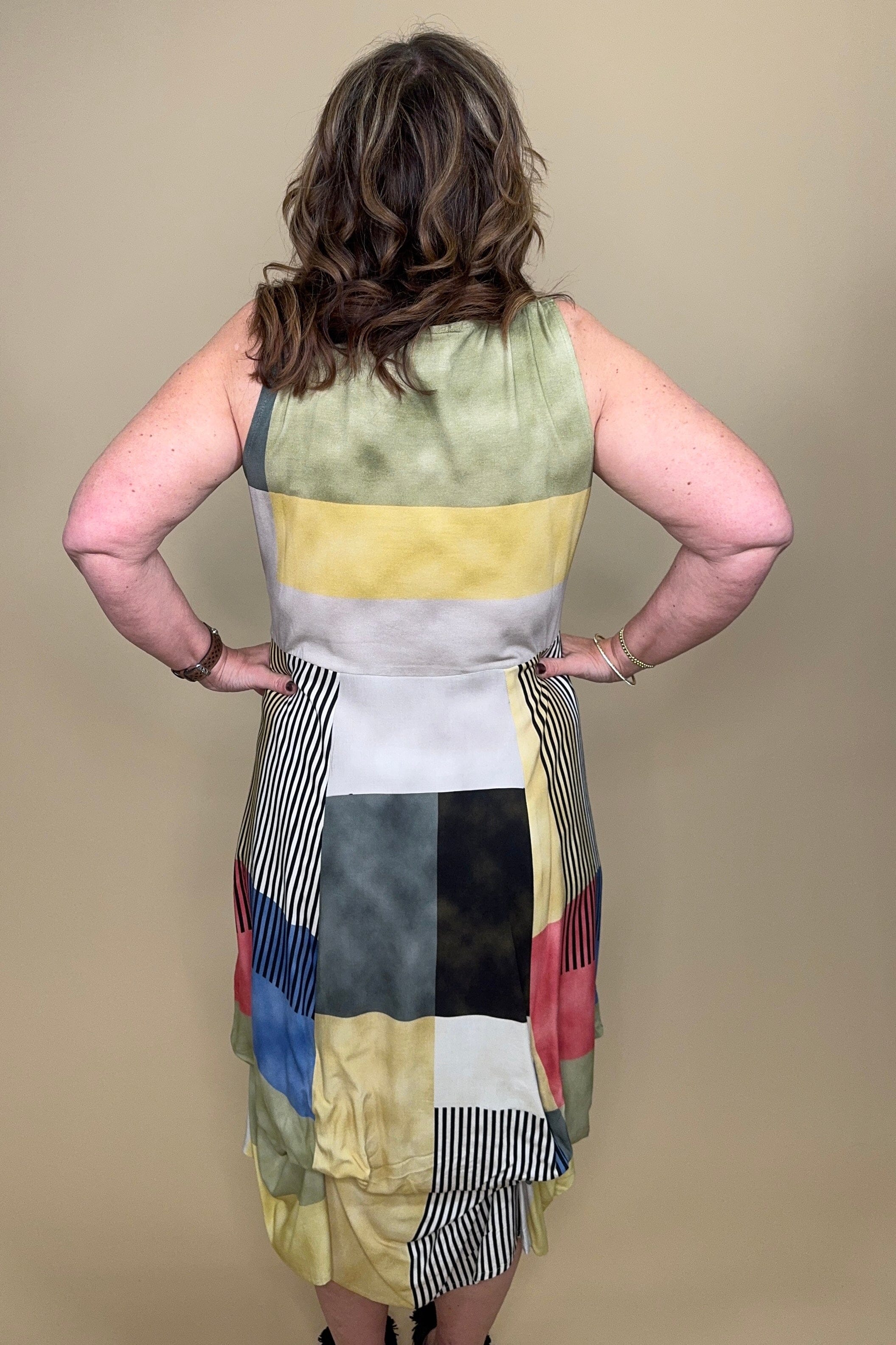 Printed Tank Midi Dress w/Pucker Bottom DRESS PARSLEY & SAGE