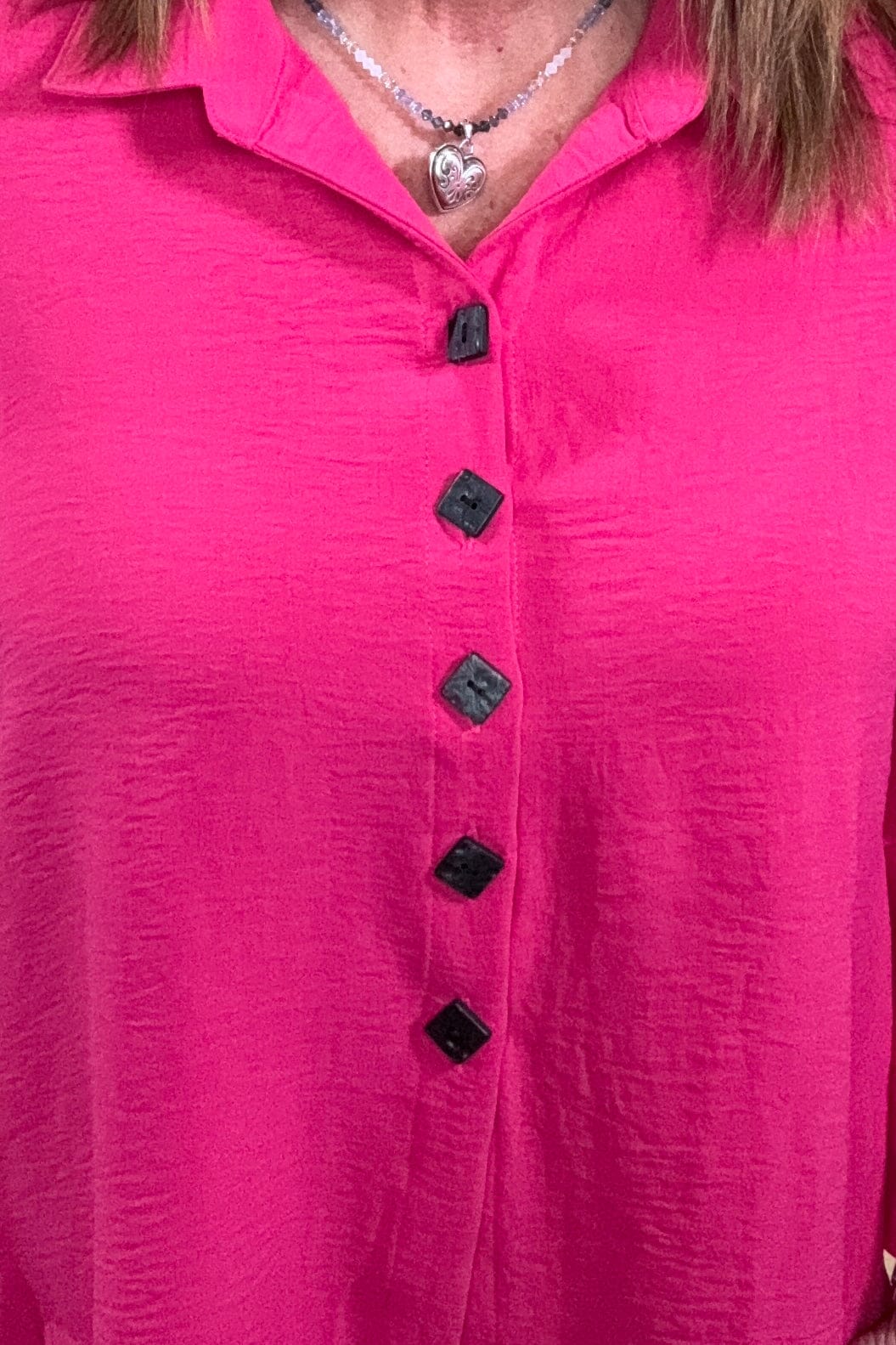 3/4 Sleeve Button Down Collared Top MISSY TOP SPECIAL CREATION