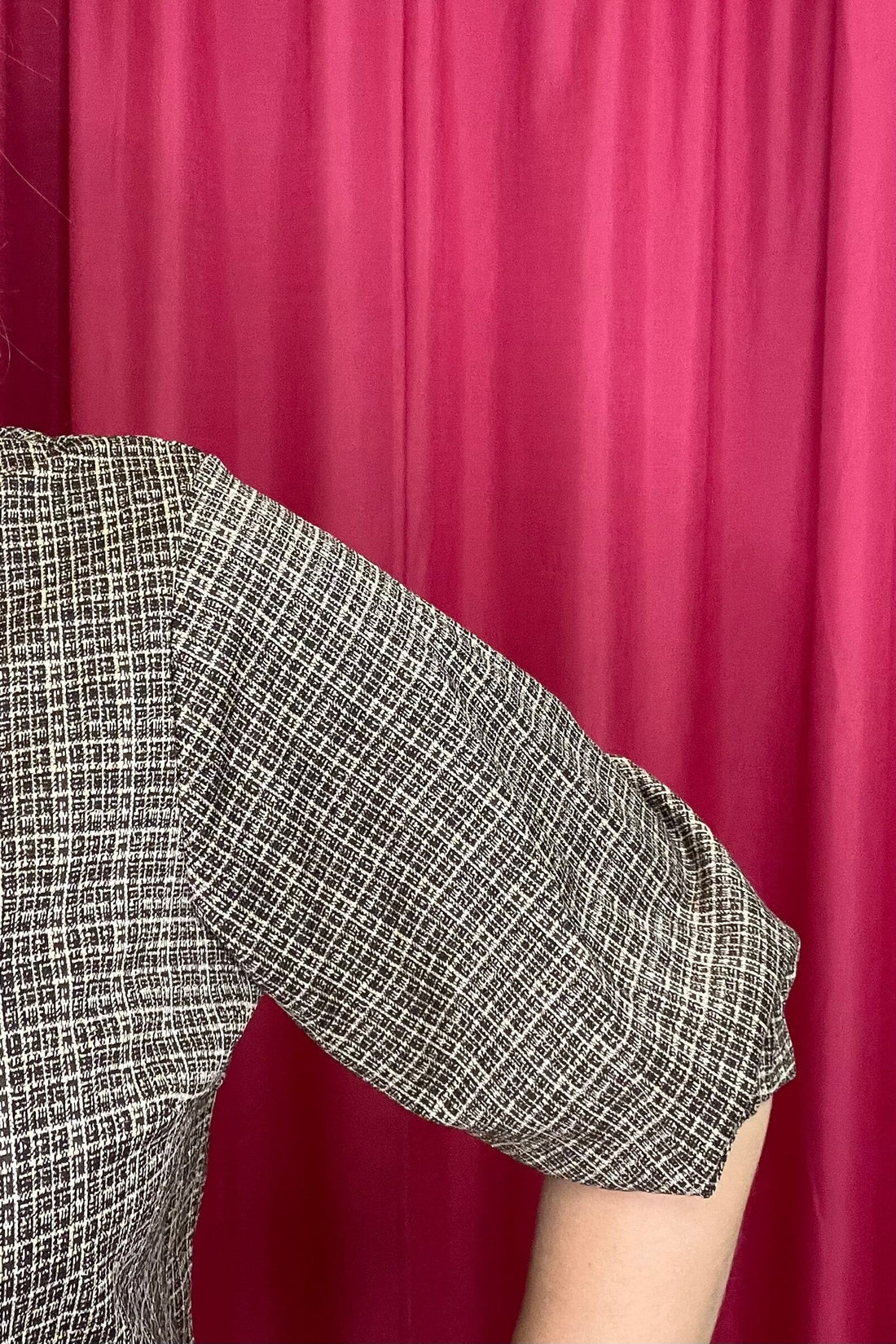 Pleated Elbow Sleeve Mock Neck Crop Top MISSY TOP SPECIAL DEMOCRACY