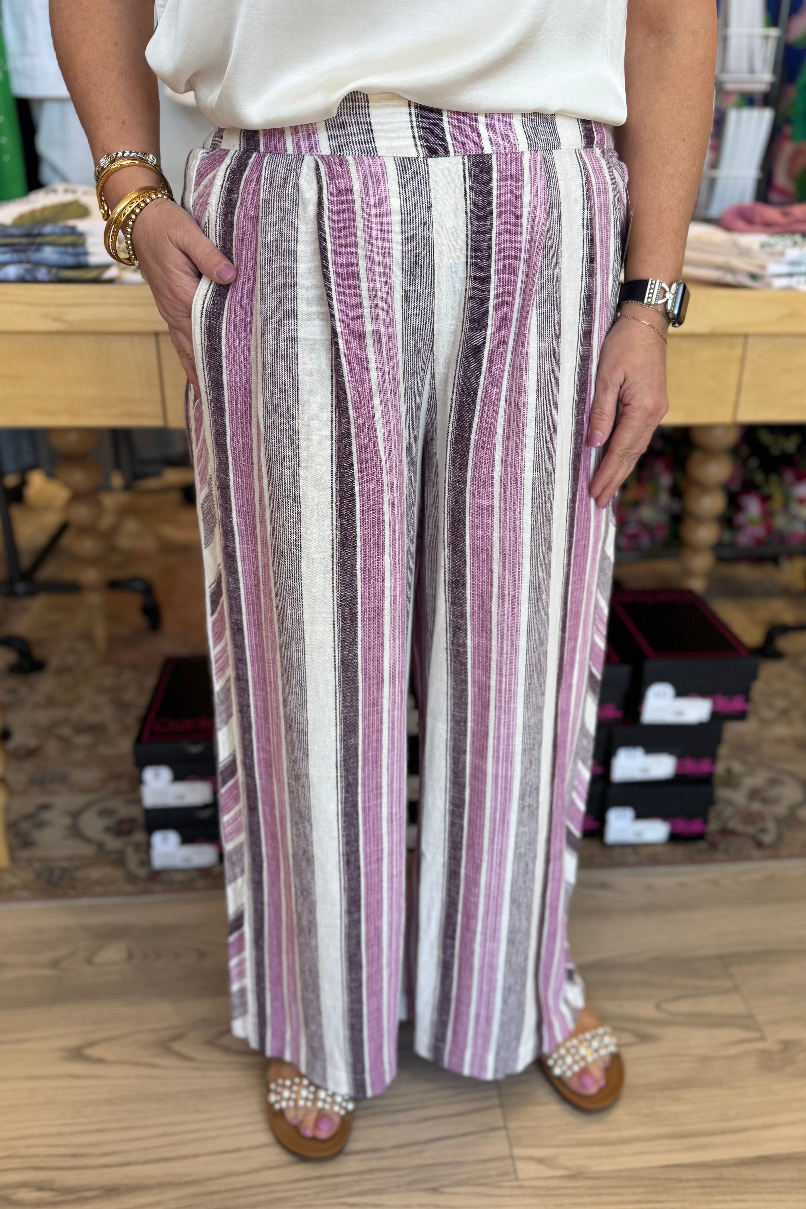 Pull On Flowy Wide Pant with Pockets BOTTOMS TRIBAL