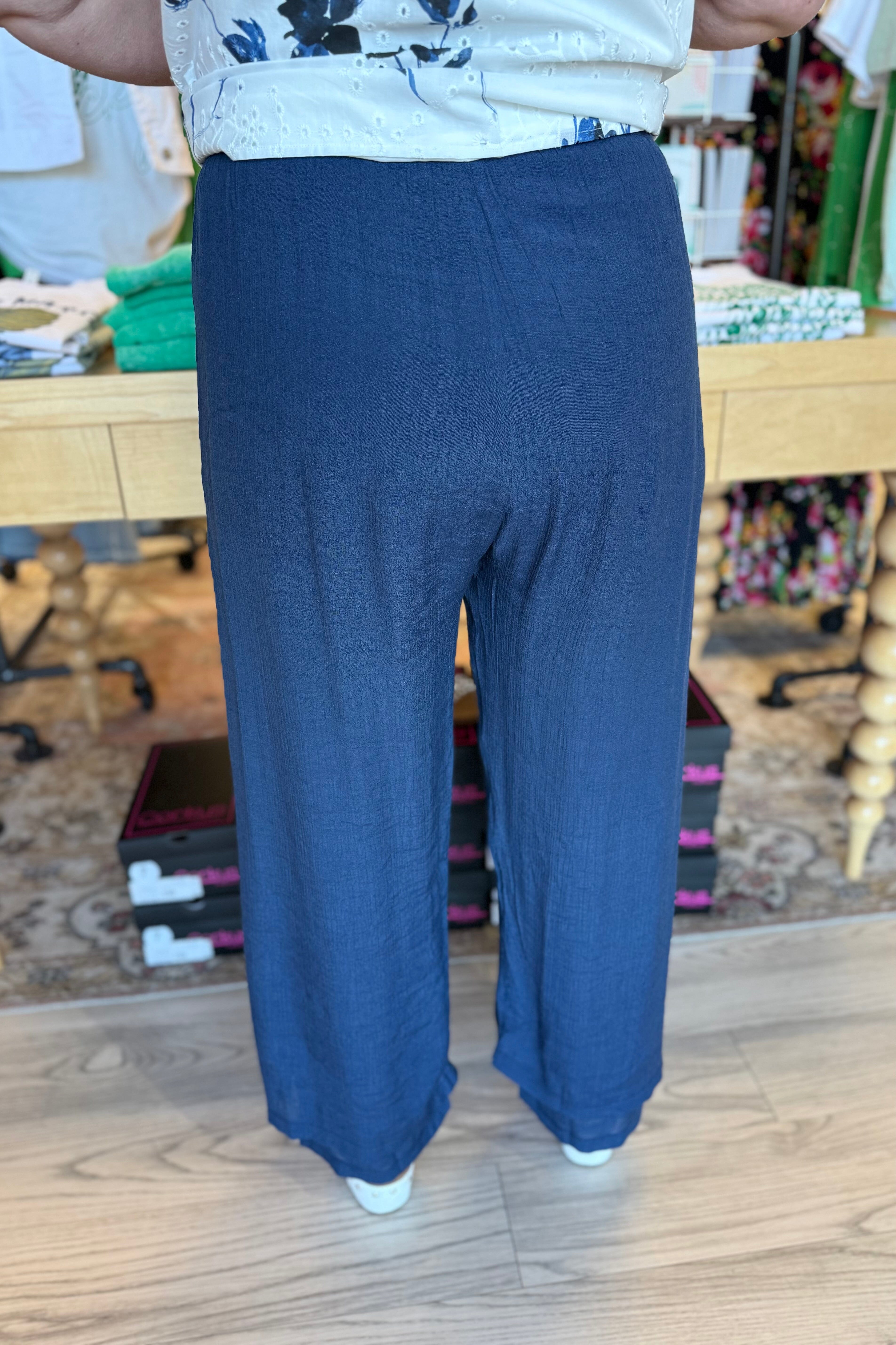 Pull On Gauze Pant with Button Detail BOTTOMS CREATION