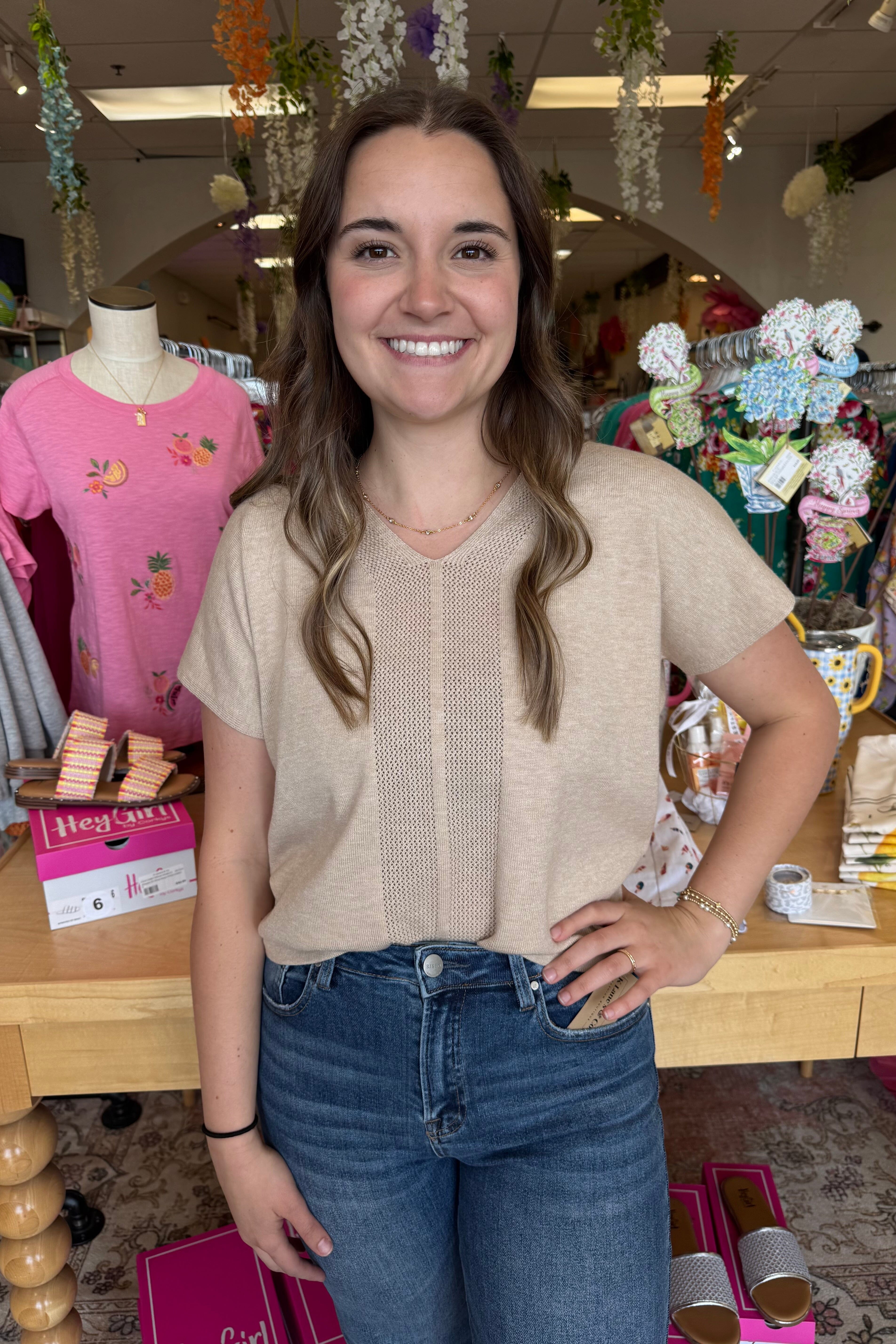 V-Neck Knit No Sleeve Top MISSY TOP SPECIAL KEREN HART