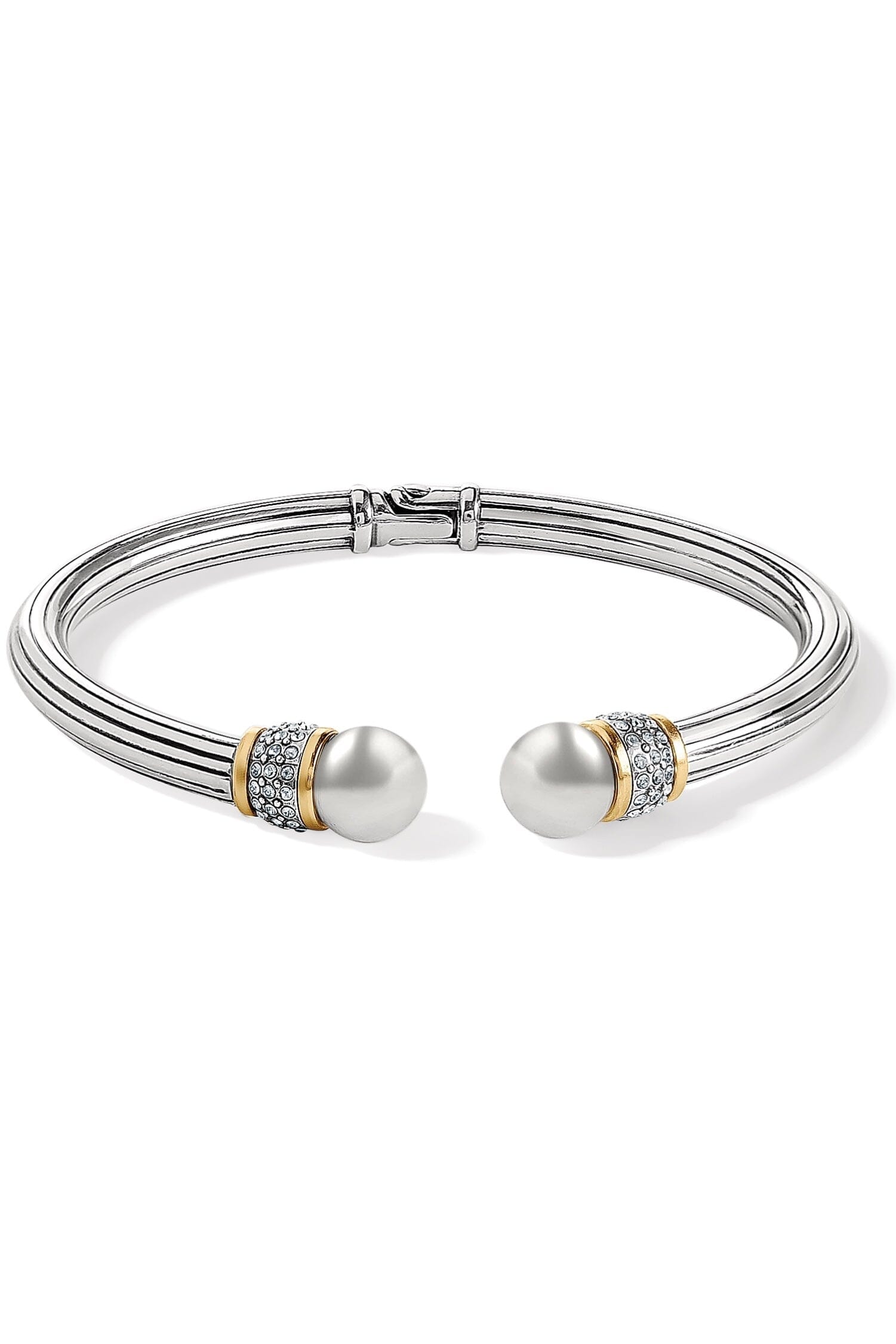 Meridian Two-Tone Open Hinged Bangle BJEWELRY Brighton Collectables