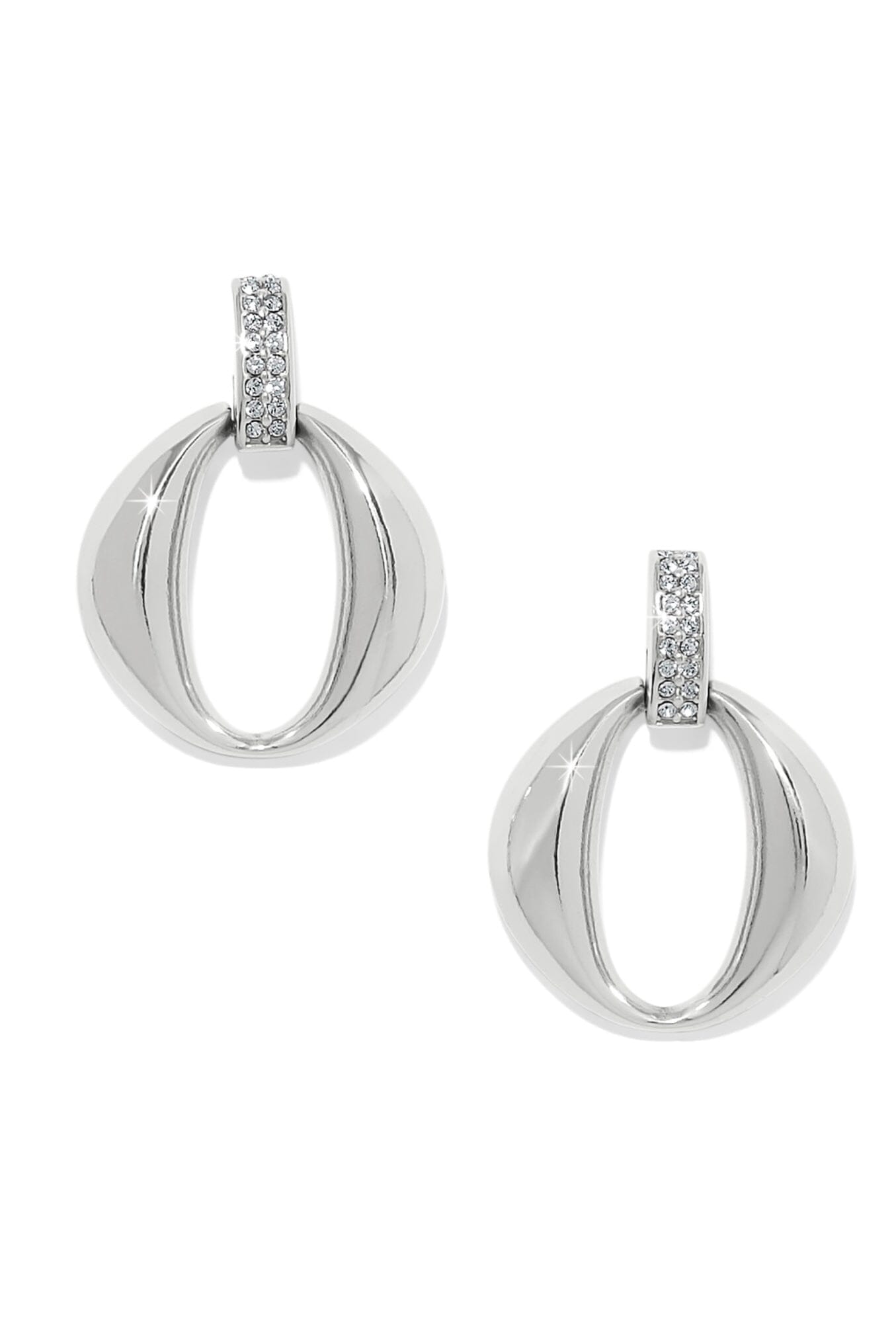 Meridian Classic Crescent Post Drop Earrings-Silver BJEWELRY Brighton Collectables