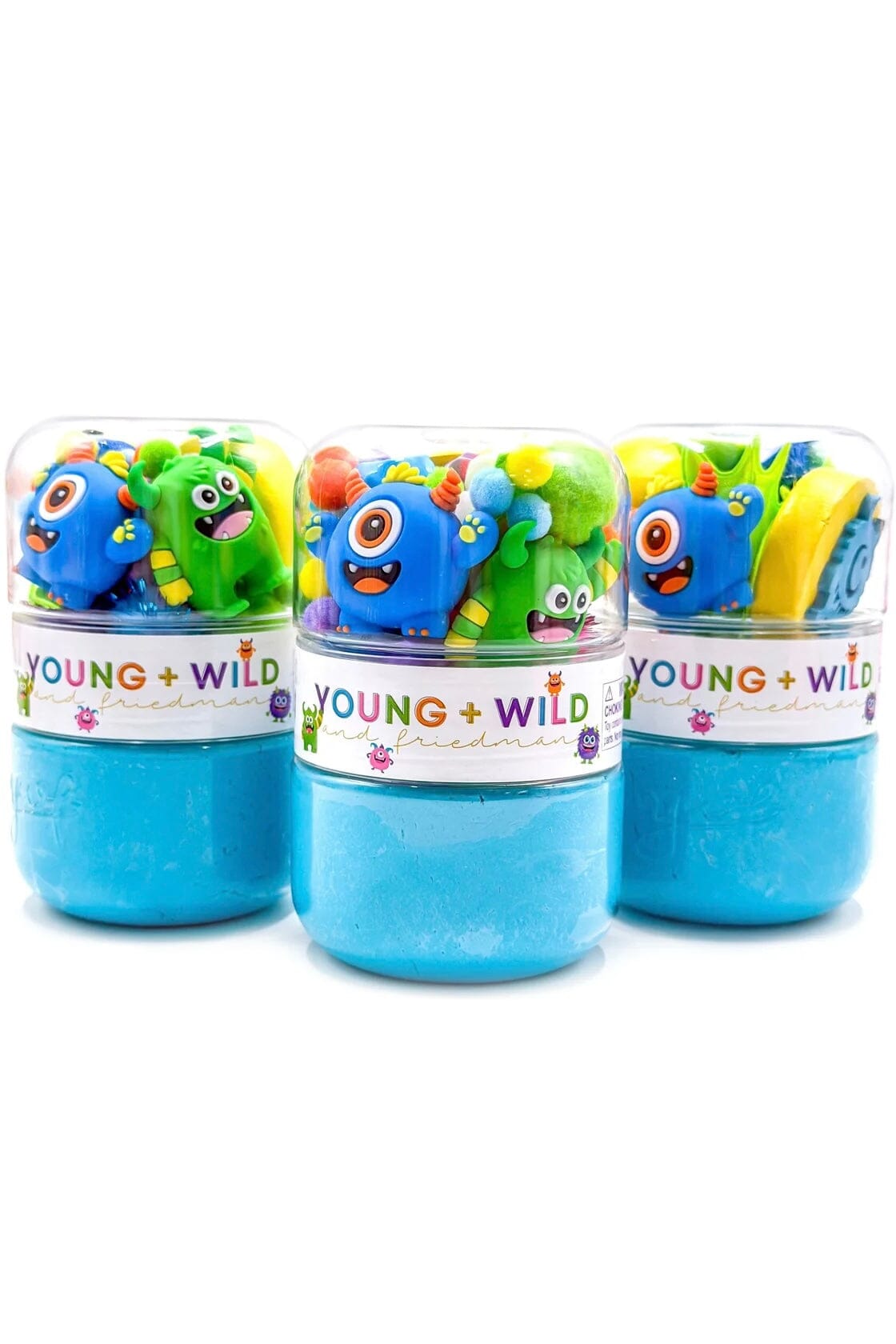 Colorful Monster Grab & Go Dough Jar GIFT/OTHER:~~Unassigned~~ YOUNG + WILD & FRIEDMAN