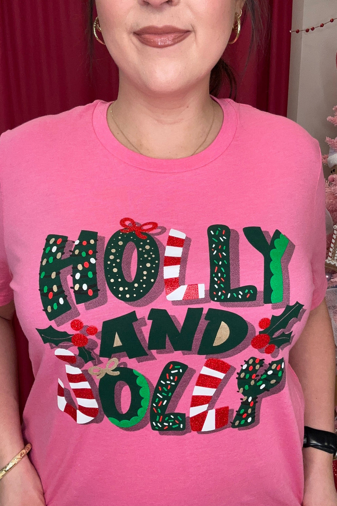 Holly & Jolly T--Shirt MISSY BASIC KNIT SPIRITTOATEE