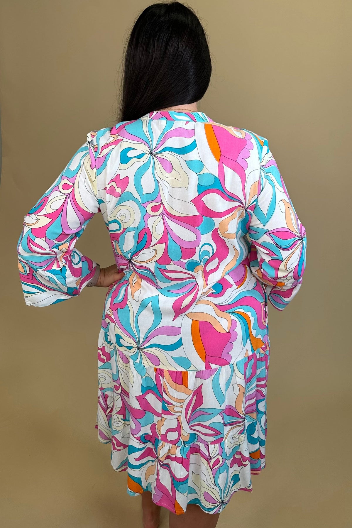 Printed Bell Sleeve Button Down Dress DRESS PARSLEY & SAGE
