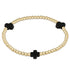 Enewton Signature Cross Gold Pattern 3mm Bead Bracelet- Onyx JEWELRY ENEWTON