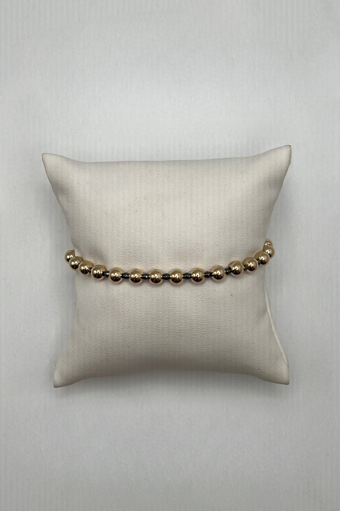 Faceted Hematite Grateful Pattern 5mm Bead Bracelet JEWELRY ENEWTON