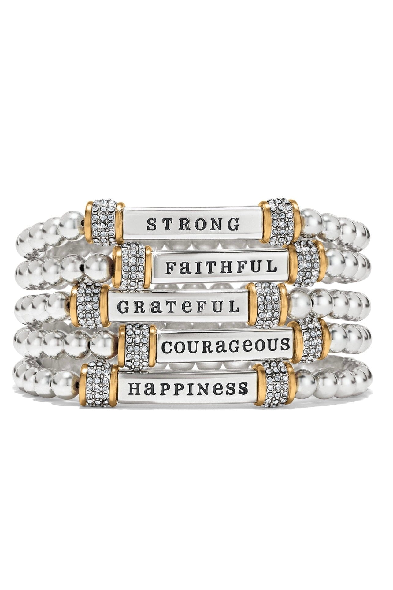 Meridian Courageous Two Tone Stretch Bracelet BJEWELRY Brighton Collectables