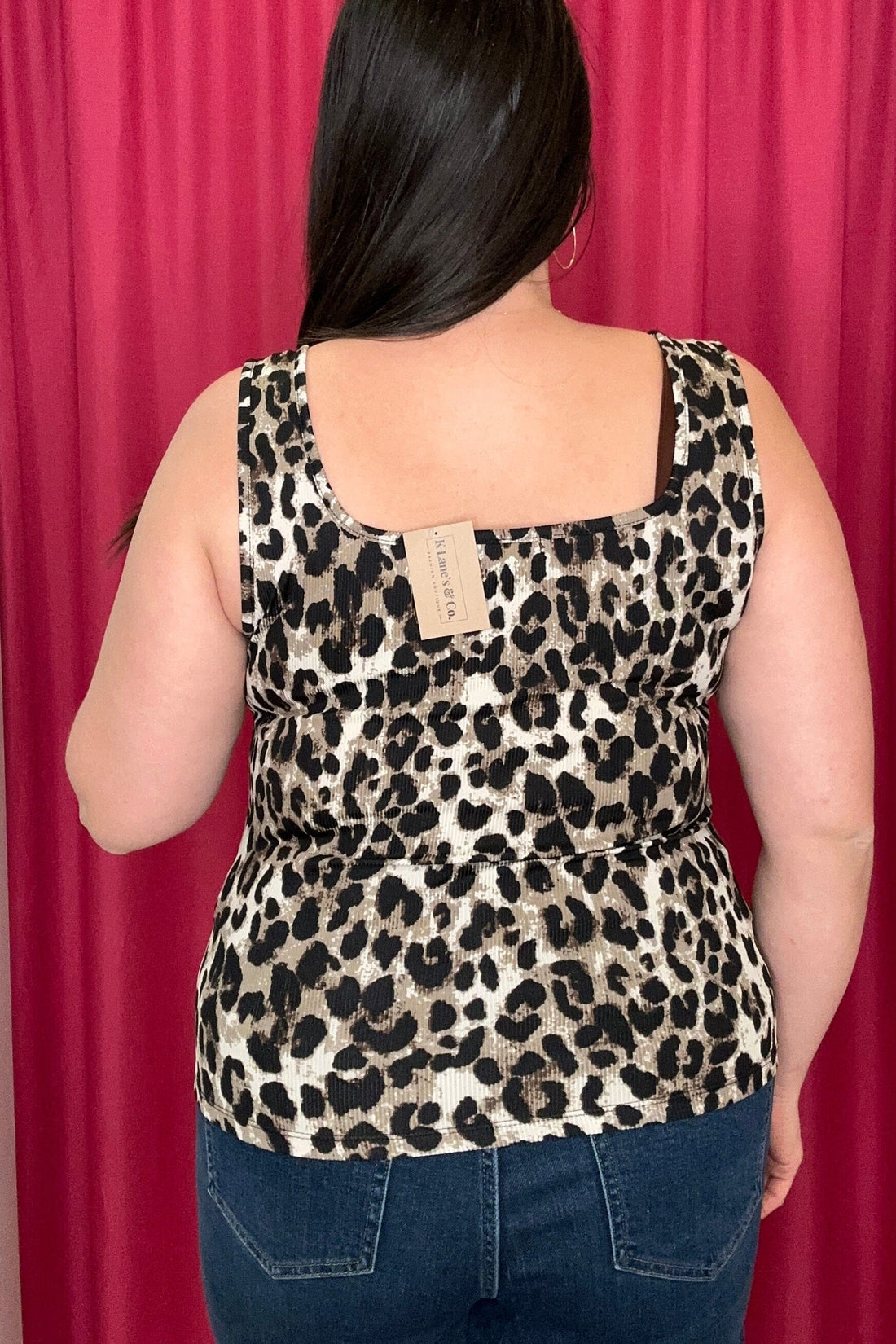 Square Neck Rib Knit Tank Top JRTOP CASUAL TOP SOUTHERN GRACE