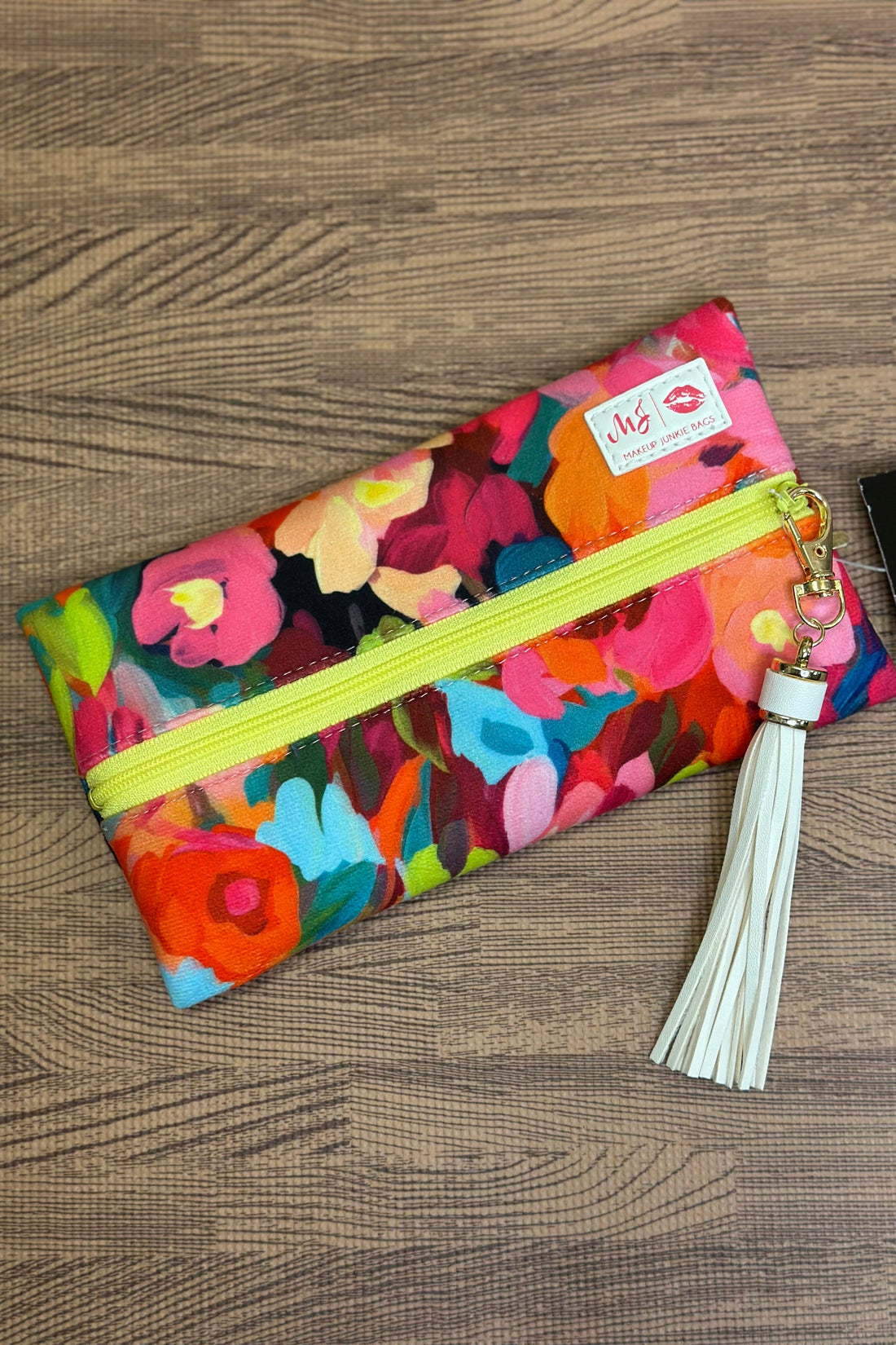 Mini Makeup Junkie Fuchsia Floral HANDBAGS MAKEUPJUNKIE