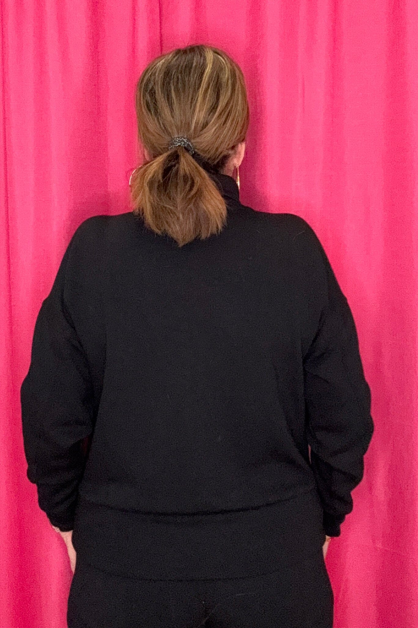 Long Sleeve Funnel Neck Top MISSY BASIC KNIT TRIBAL