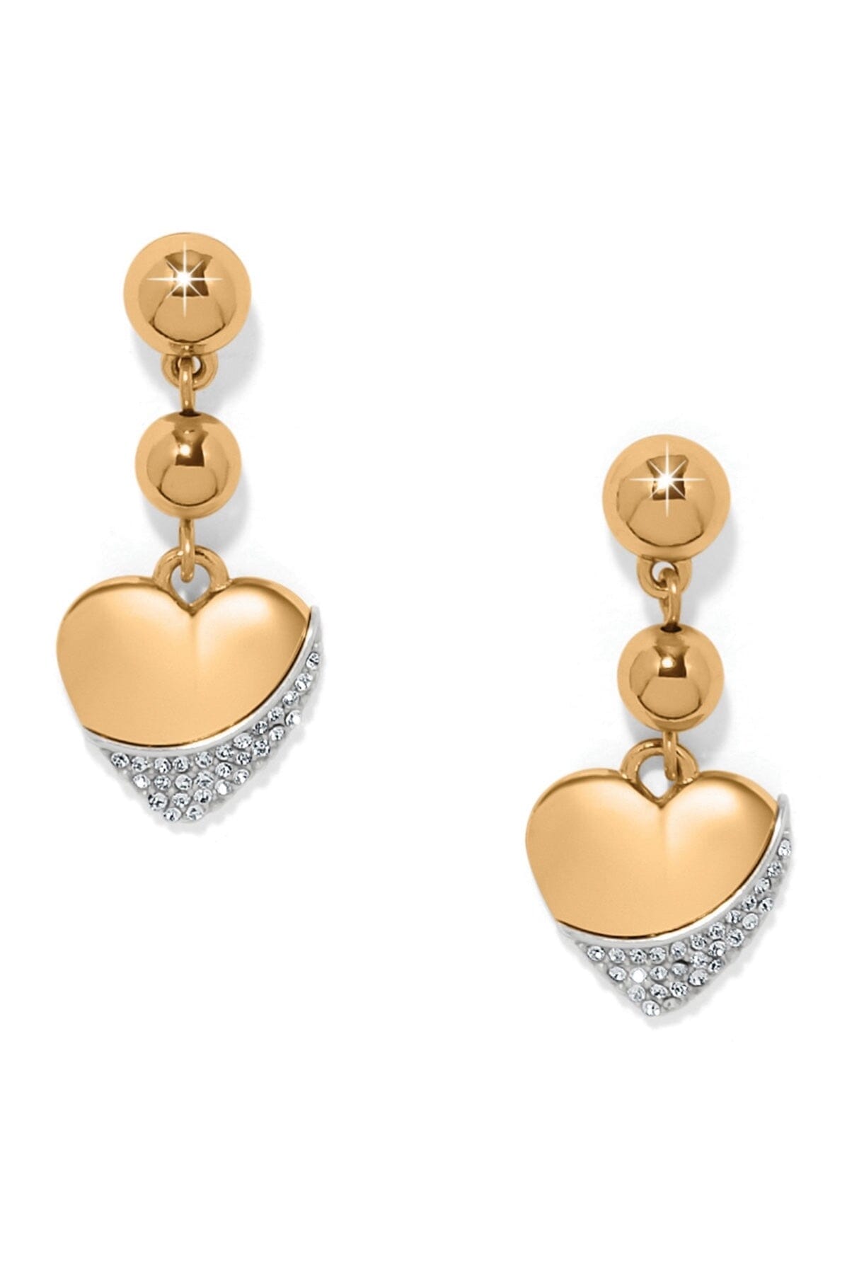 Meridian Petite Heart Wave Gold Post Earrings BJEWELRY Brighton Collectables