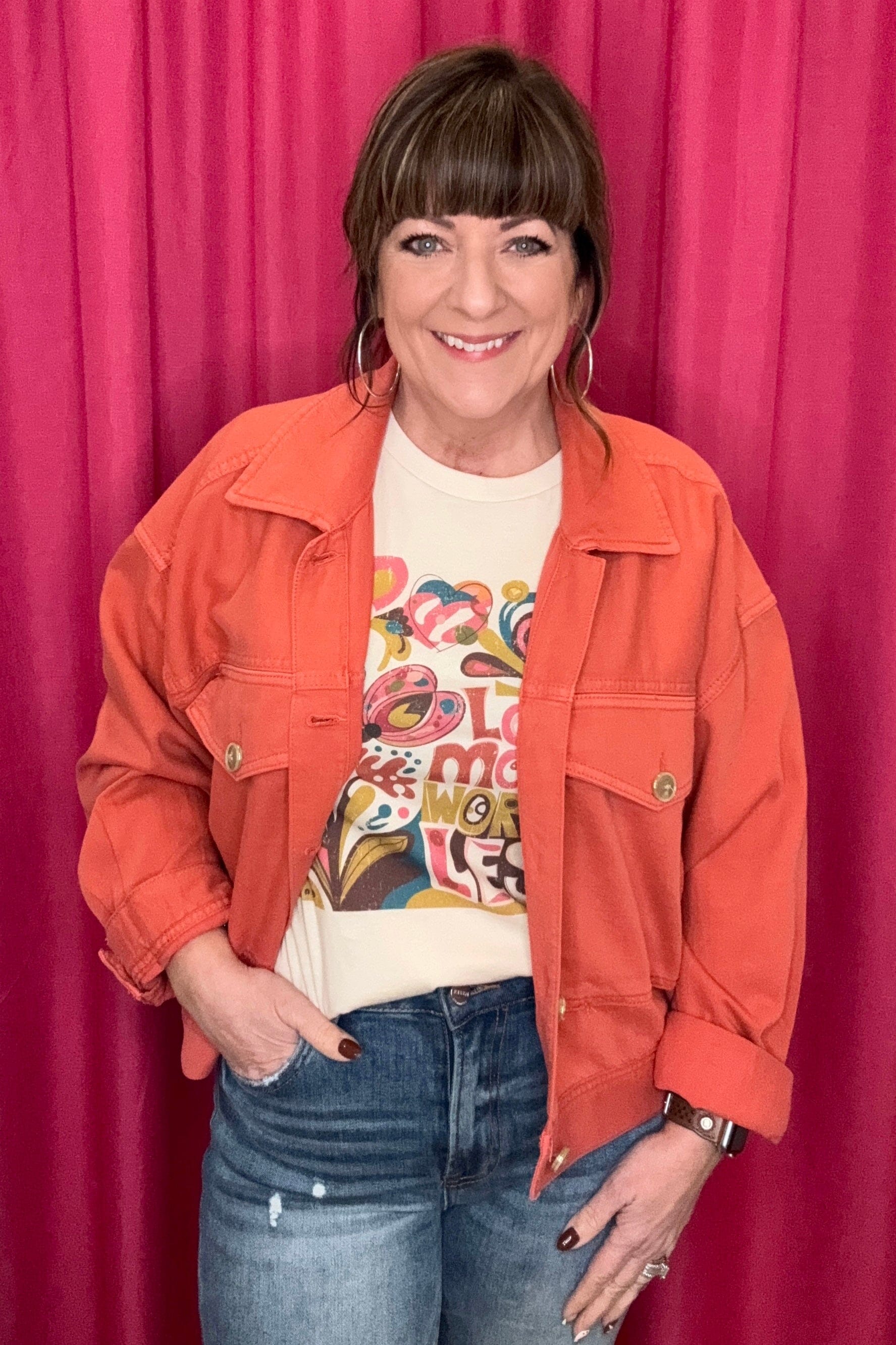 Love More Worry Less T-Shirt MISSY BASIC KNIT REBELROSE/ATTITUDETEES