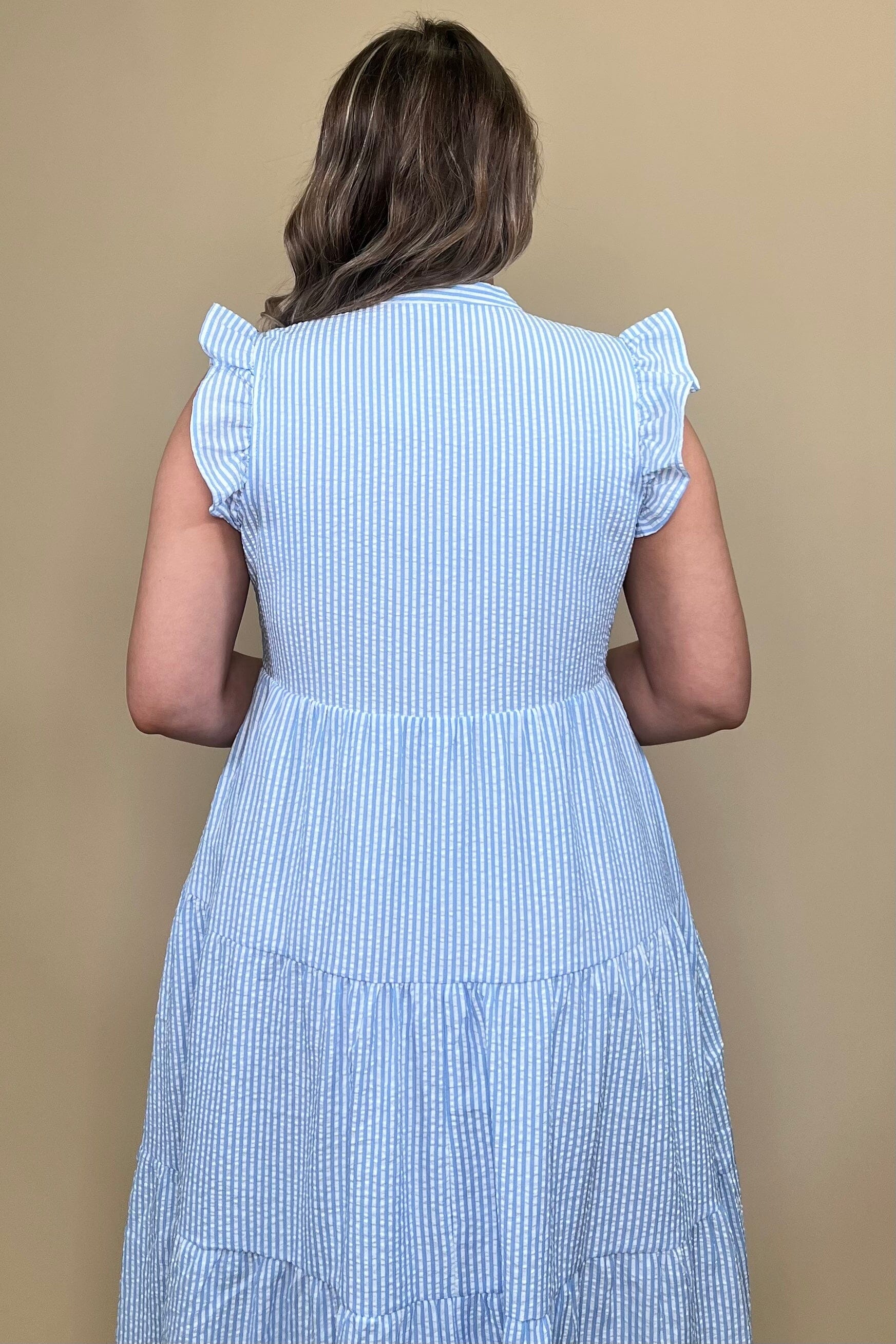 Kari Short Ruffle Sleeve Dress DRESS MARYSQUARE
