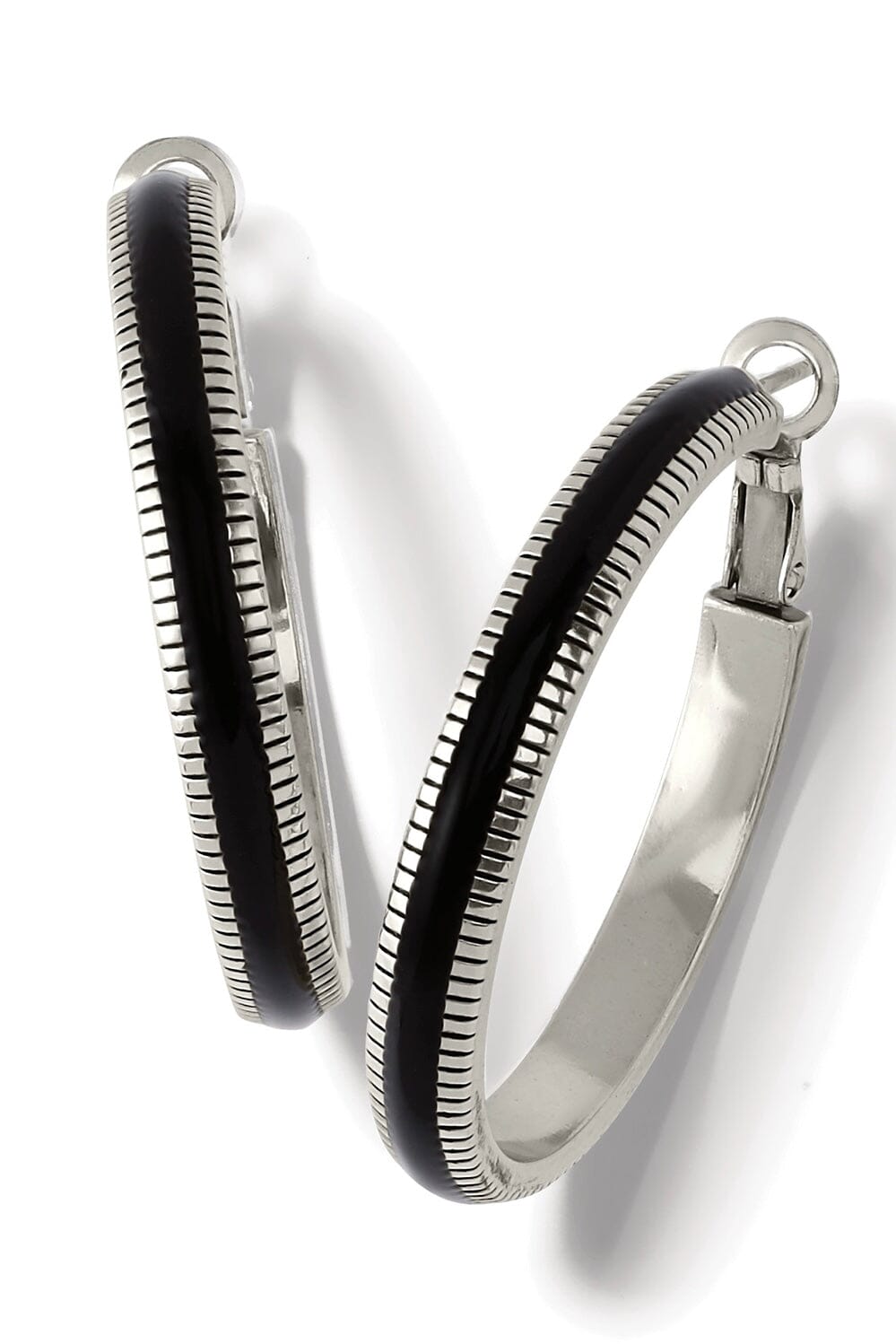 Interlok Noir Heirlom Hoop Earrings BJEWELRY Brighton Collectables