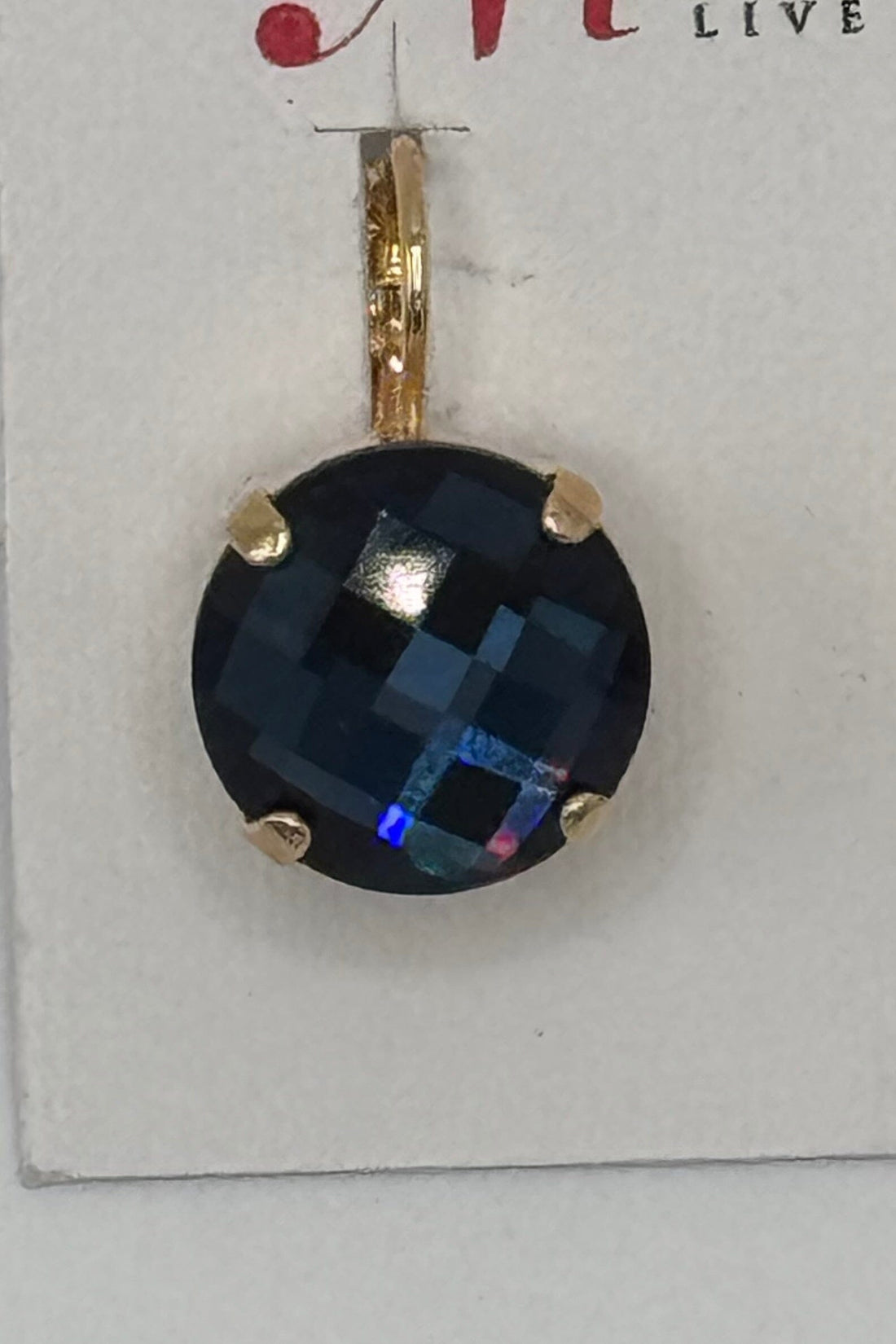 Extra Luxurious Single Stone Leverback Earring in Royal Blue BETTERBRANDJEWELRY Mariana