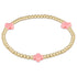 Enewton Signature Cross Gold Pattern 3mm Bead Bracelet- Pink JEWELRY ENEWTON
