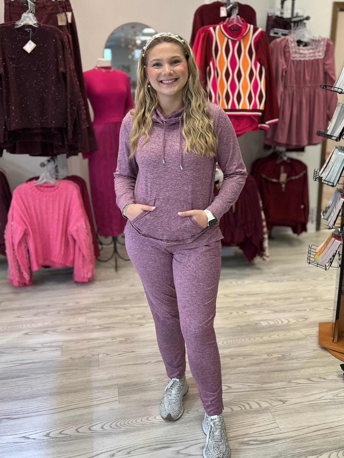 Long Sleeve Cowl Neck Pullover w/Pocket MISSY TOP SPECIAL SOUTHERN LADY