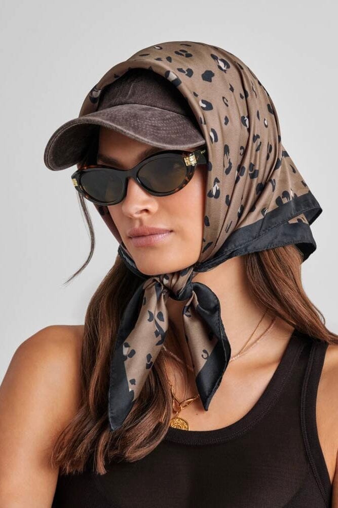 Leopard Satin Multiway Bag Scarf SCARF/HAT/WINTERGOODS KATIE LOXTON