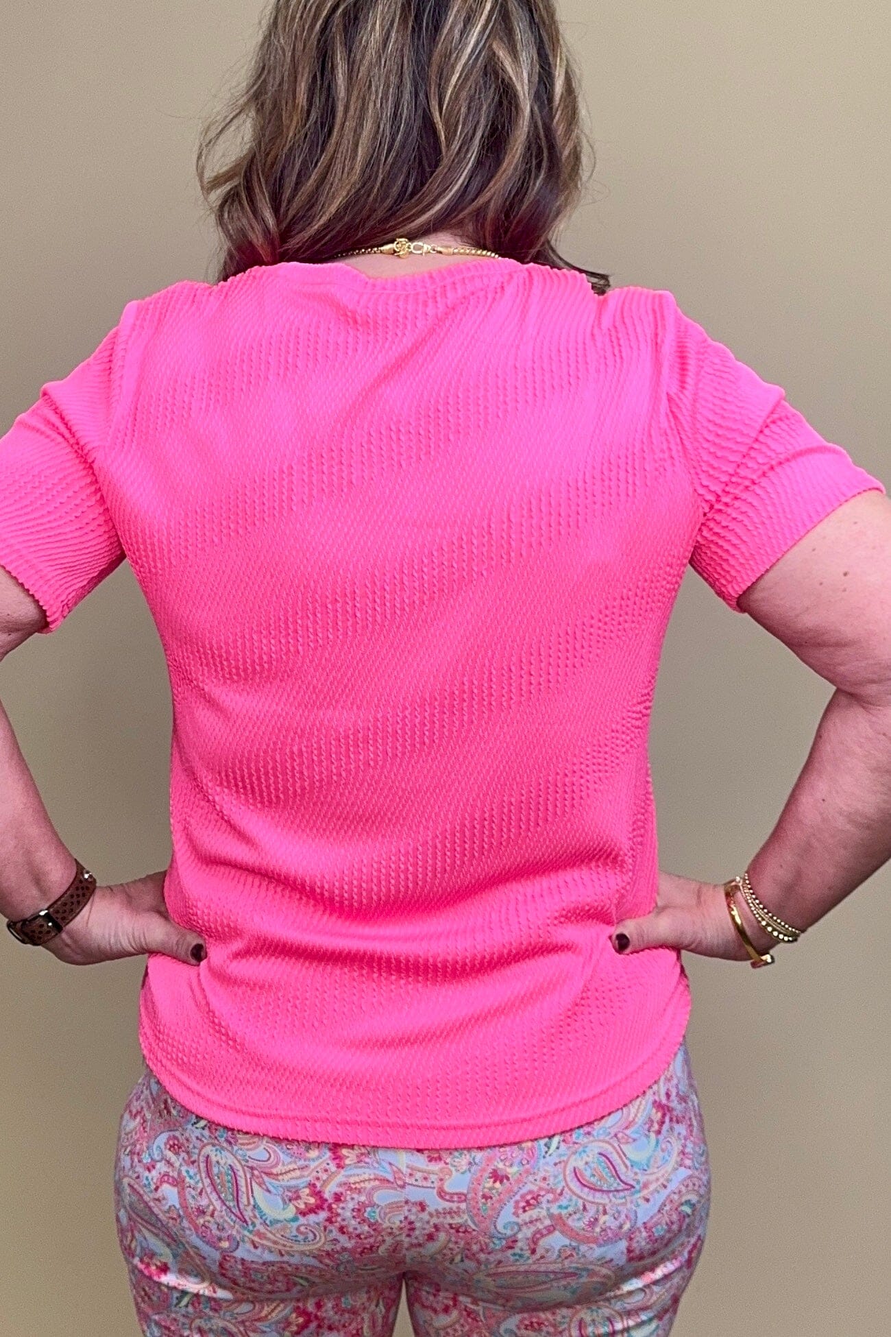 Short Sleeve Scoop Neck Ribbed Top MISSY TOP SPECIAL CREATION