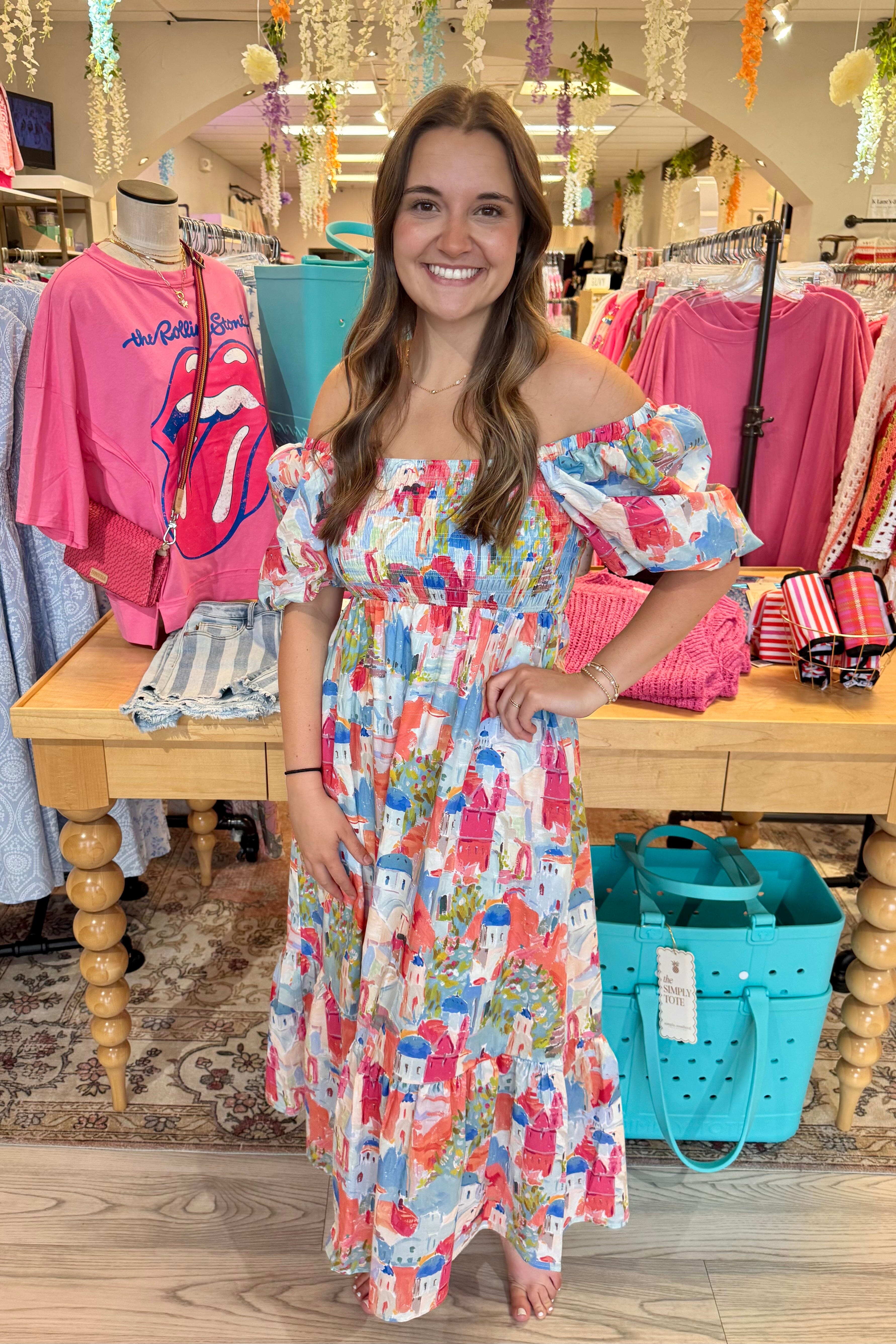 Short Balloon Sleeve Midi Dress DRESS DAVI&DANI