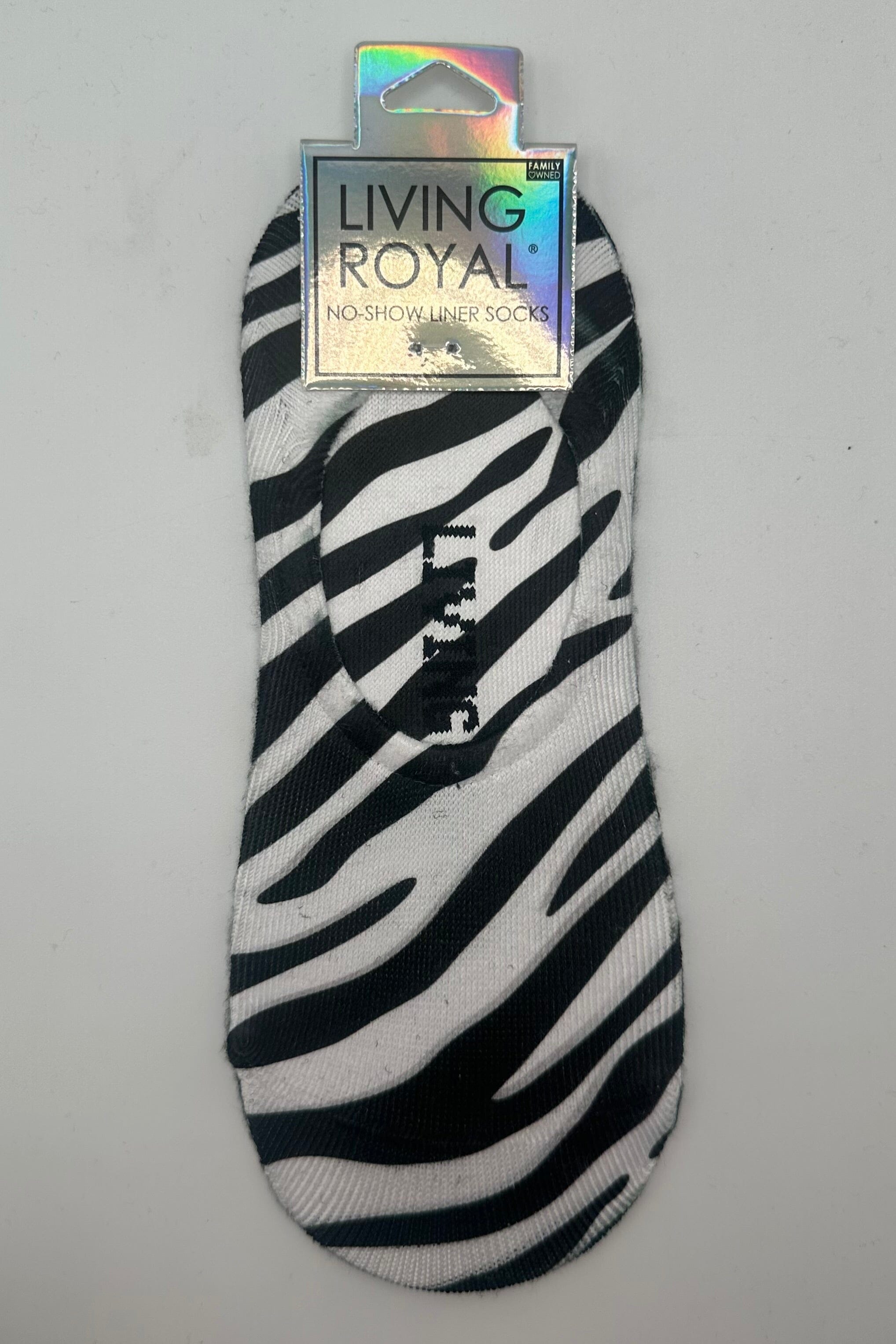 Zebra Print Liner Sock GIFT/OTHER LIVINGROYAL