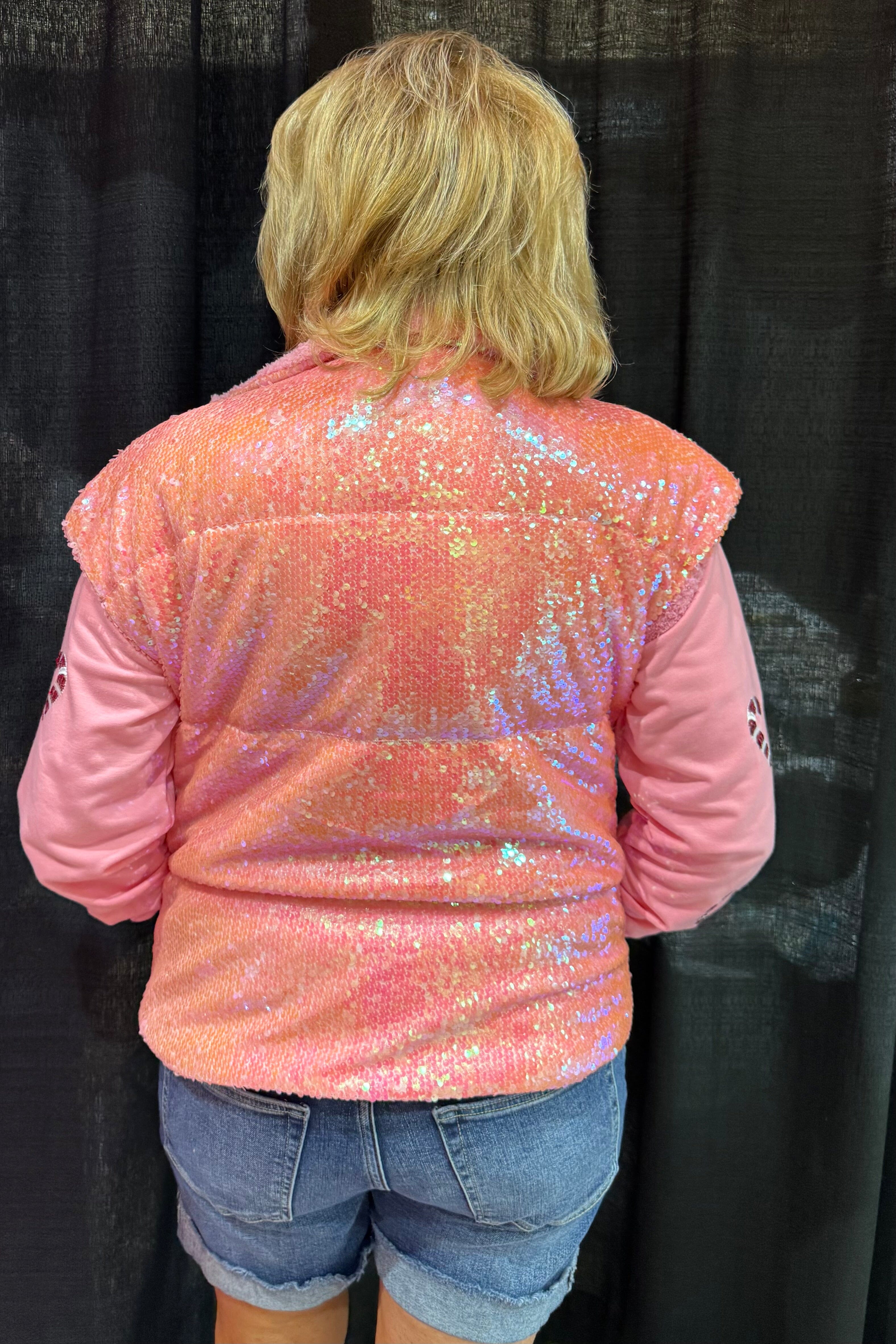Sequin Puffer Vest OUTFIT COMPLETER SOUTHERN GRACE