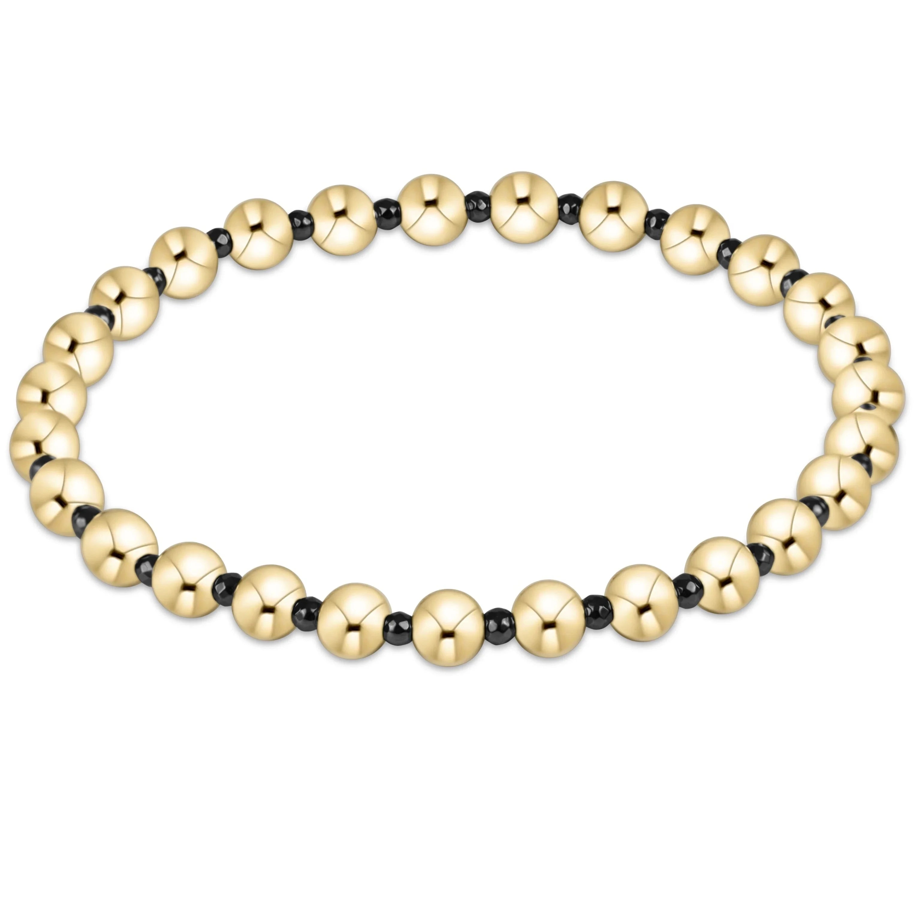 Enewton Faceted Hematite Grateful Pattern 5mm Bead Bracelet JEWELRY ENEWTON