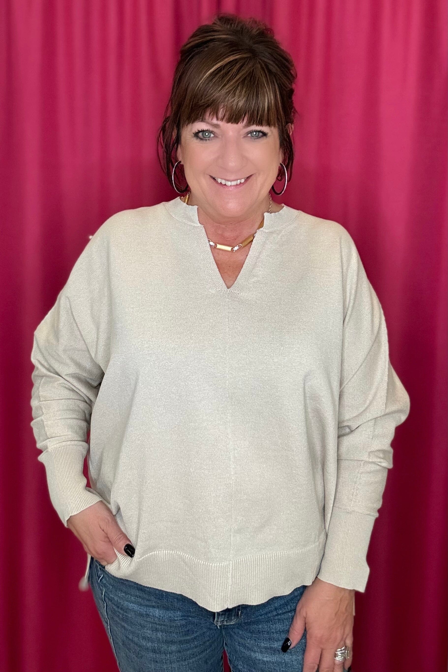 Rila Lightweight Long Sleeve V-Neck Sweater SWEATER CoCo + Carmen BGE XS