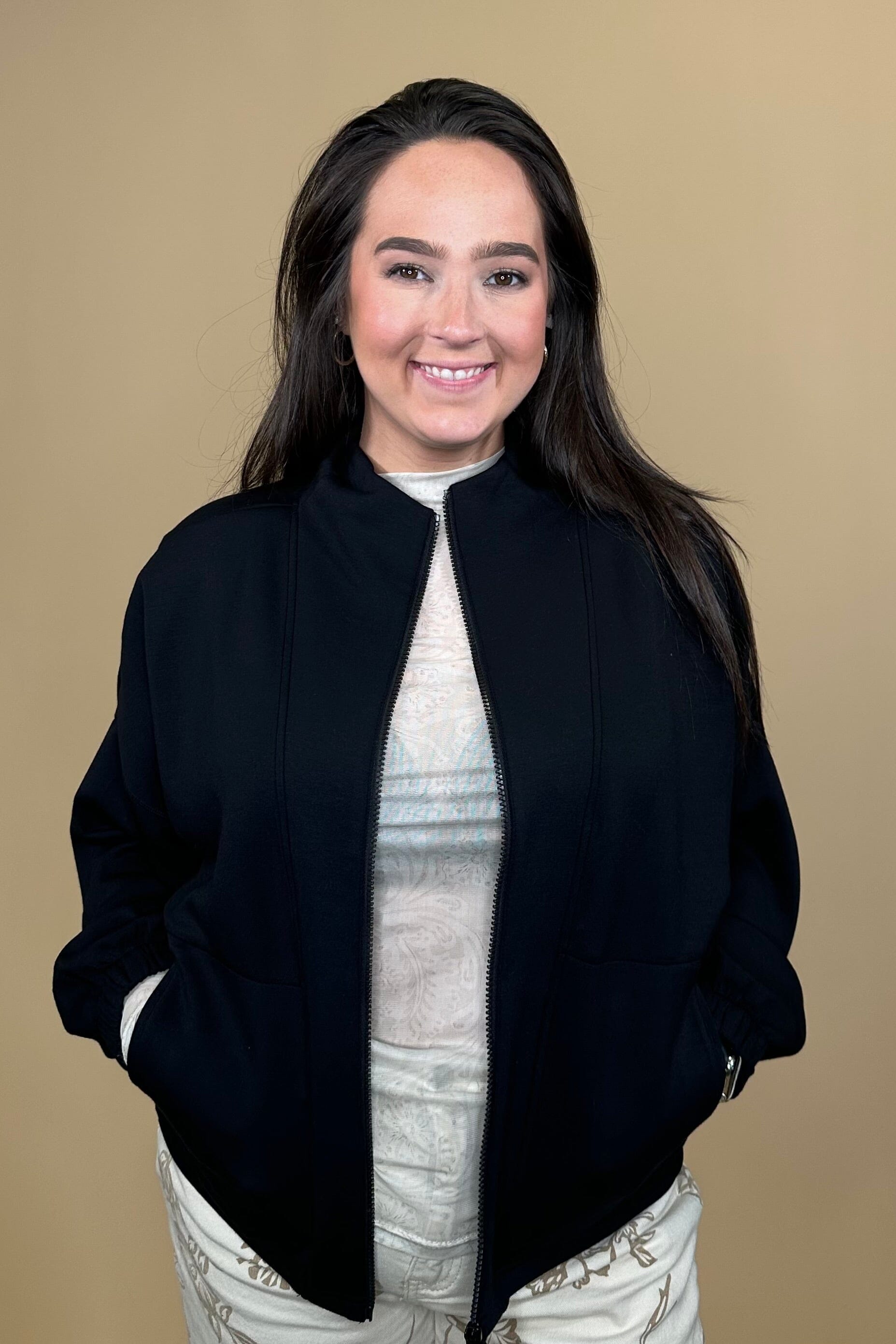 Zip Up Funnel Neck Jacket JRTOP CASUAL TOP LIVERPOOL