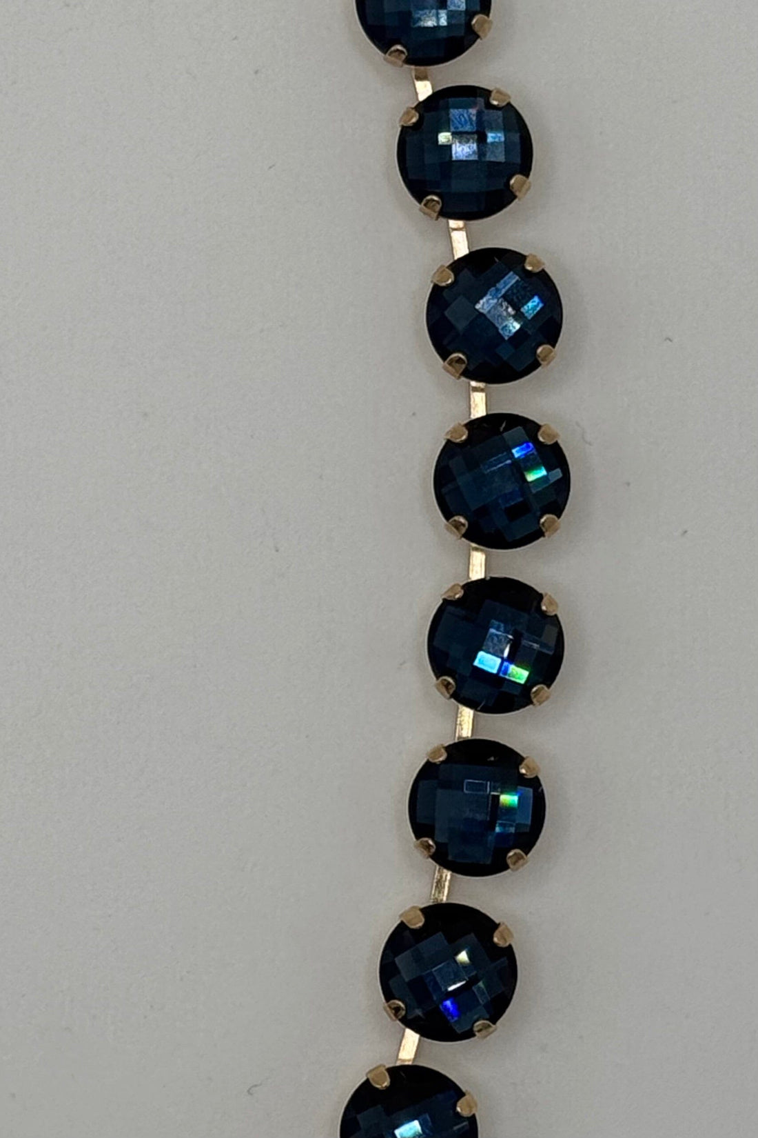 Large Everyday Round Necklace In Checkerboard Royal Blue BETTERBRANDJEWELRY Mariana