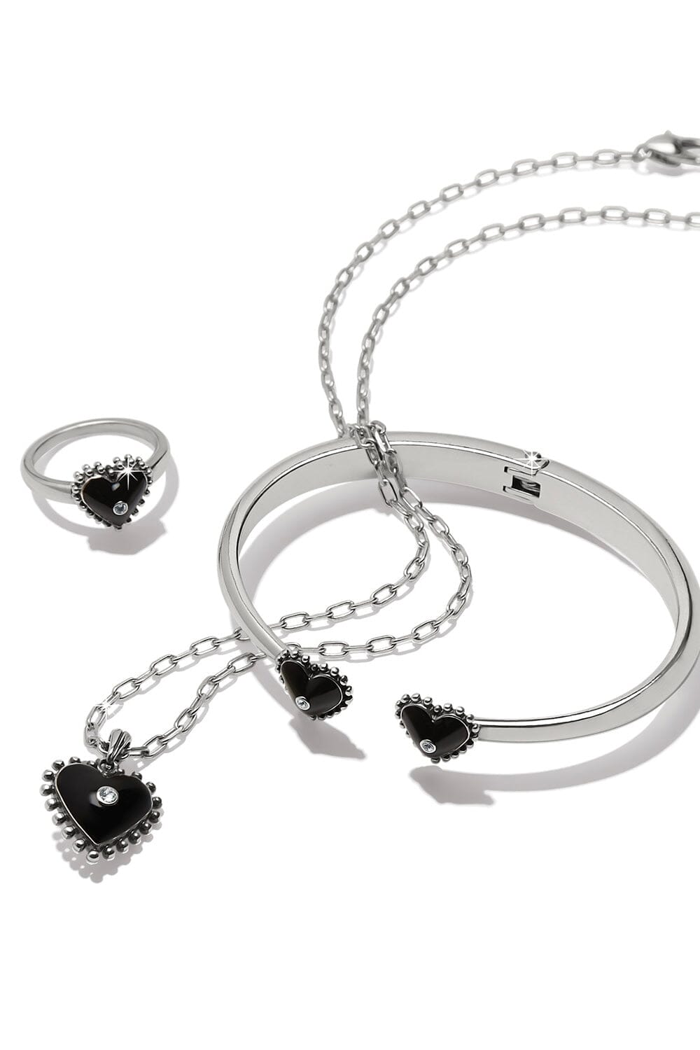 Pretty Tough Amour Heart Open Hinged Bangle BJEWELRY Brighton Collectables