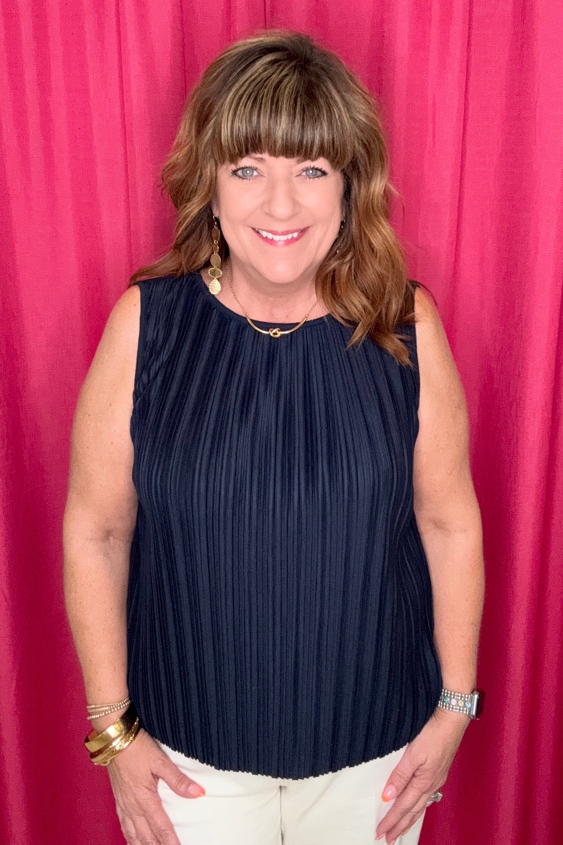 Sleeveless Crew Neck Knit Top MISSY TOP SPECIAL LIVERPOOL