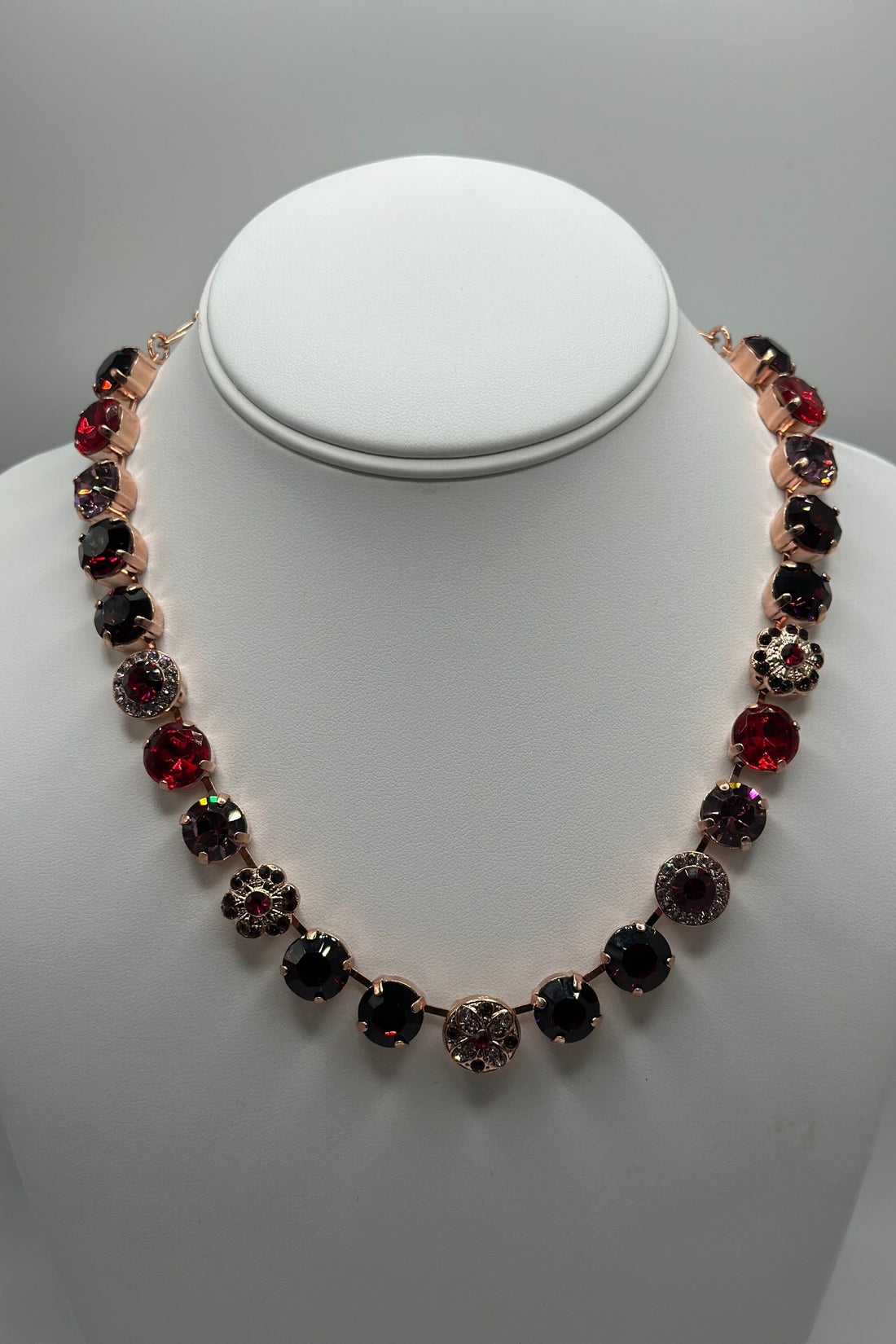 Medium Pave Necklace in "Cranberry Crush" - Rose Gold BETTERBRANDJEWELRY MICHALSMARIANA