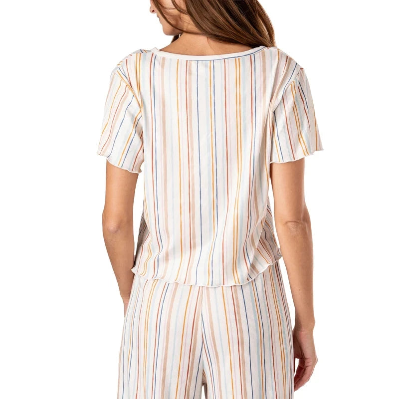 Hello Mello Snooze Fest Ribbed Top UNDER DMMERCHANDISING