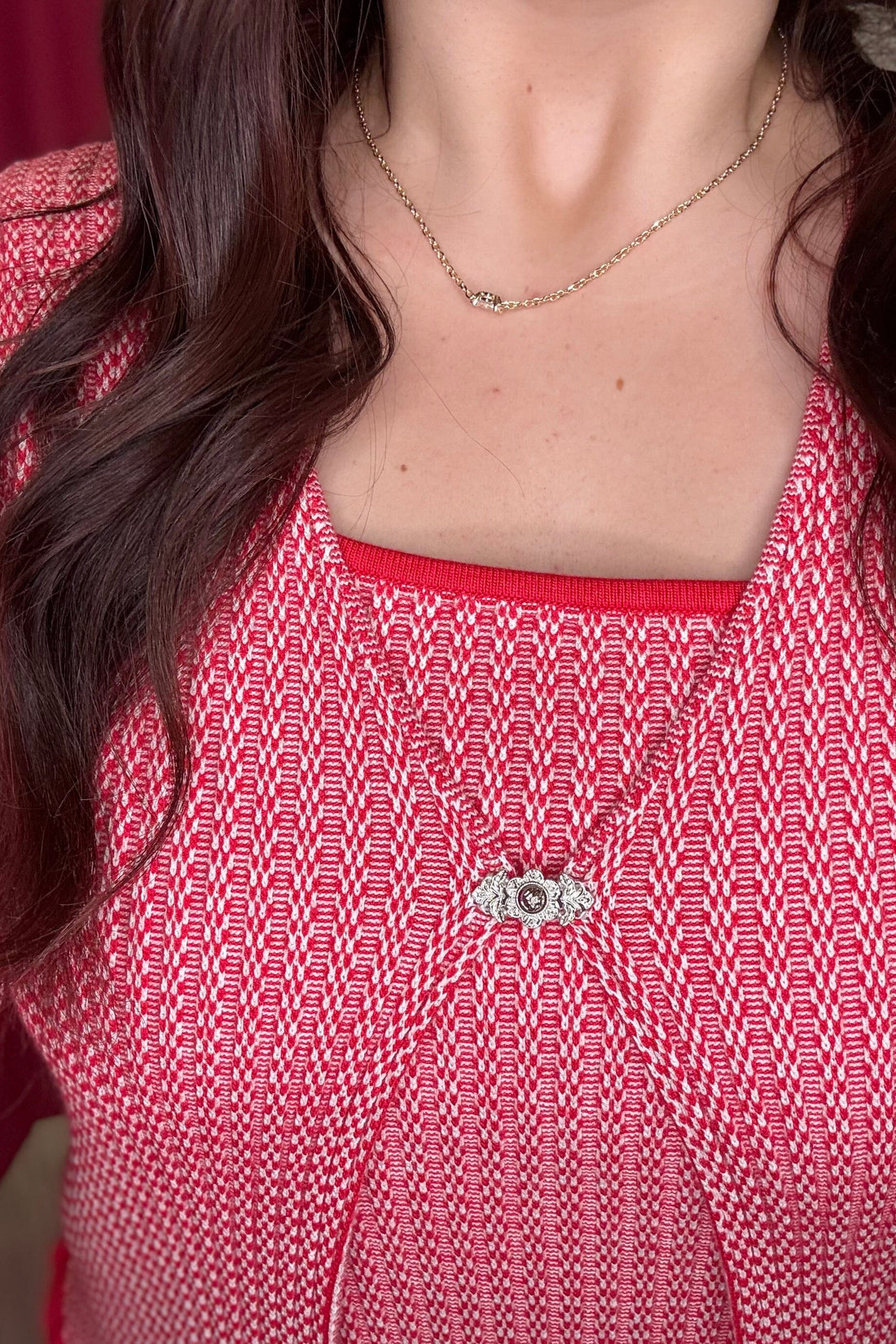 Long Sleeve Front Closure Sweater Cardigan with Tipping Detail OUTFIT COMPLETER DEMOCRACY