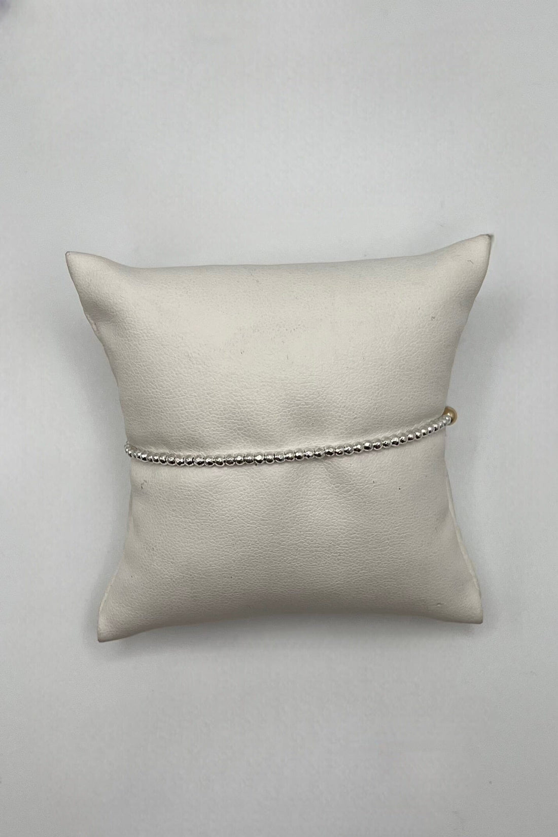 Bright Silver Faceted Hematite 2mm Bead Bracelet JEWELRY ENEWTON