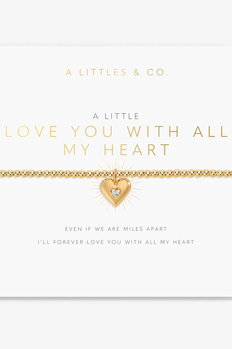 Love You With All My Heart Bracelet JEWELRY A LITTLES & CO