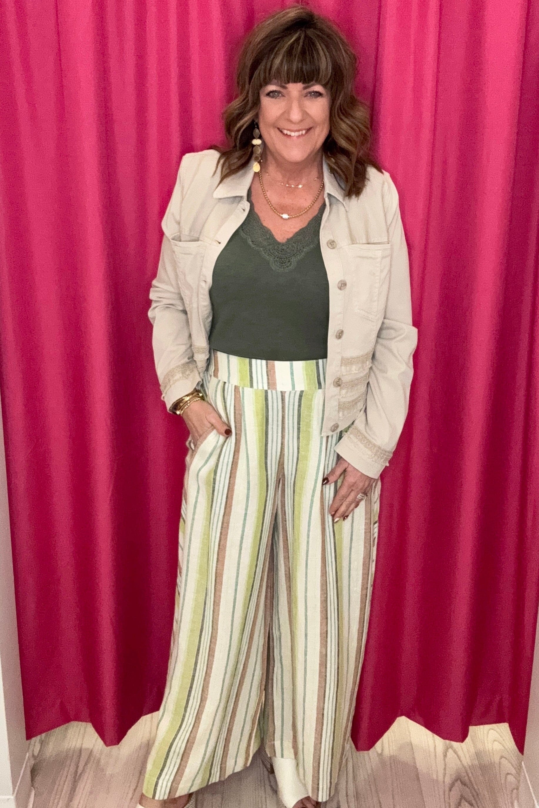 Pull On Flowy WIde Pant w/Pockets BOTTOMS TRIBAL