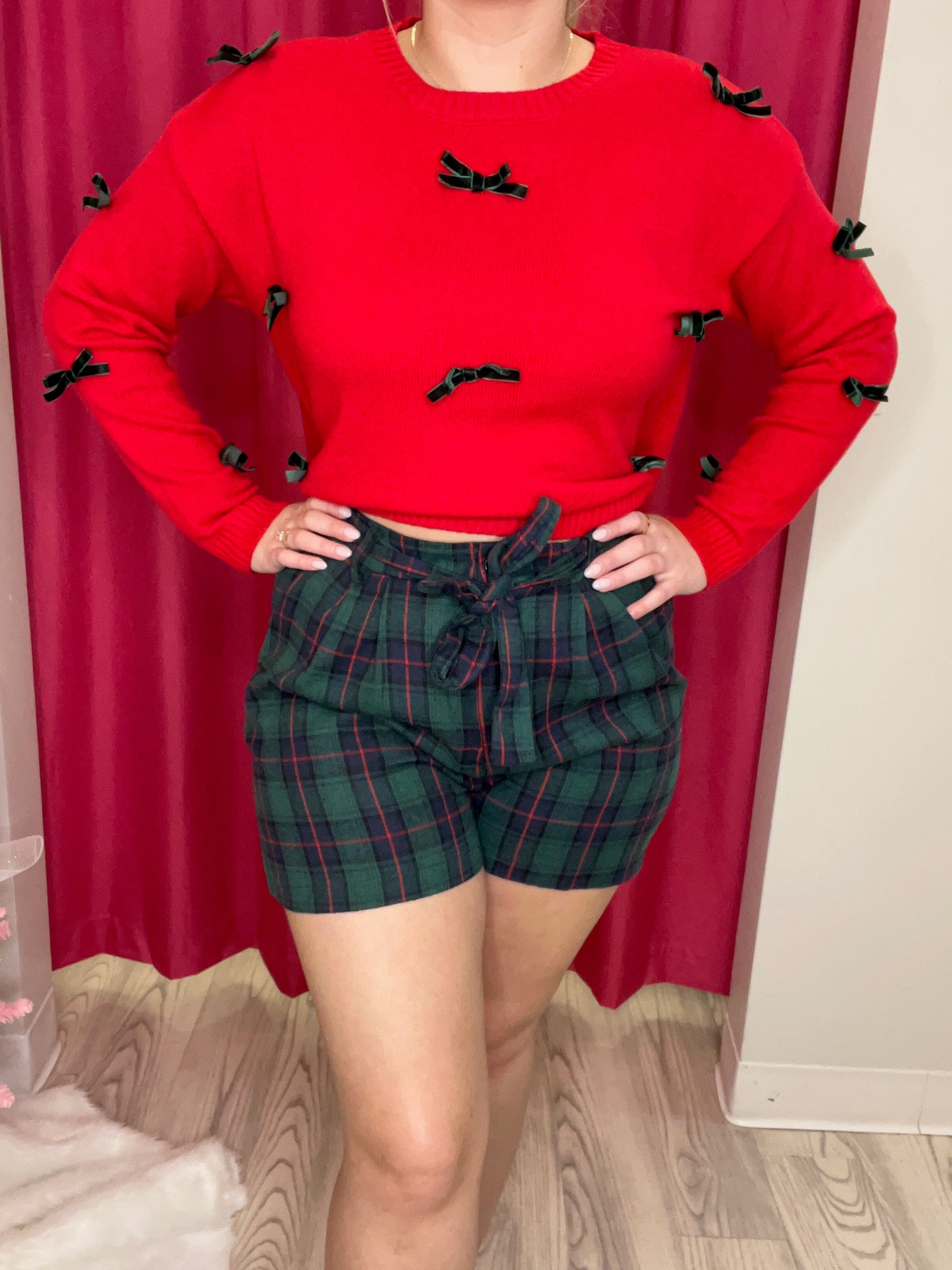 Flannel Pleat Front Shorts BOTTOMS SOUTHERN GRACE