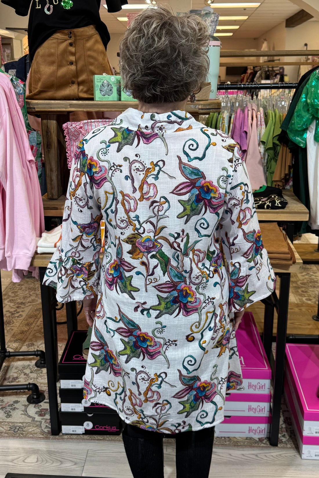 Short Sleeve Button Down Printed Dress w/Collar DRESS PARSLEY & SAGE