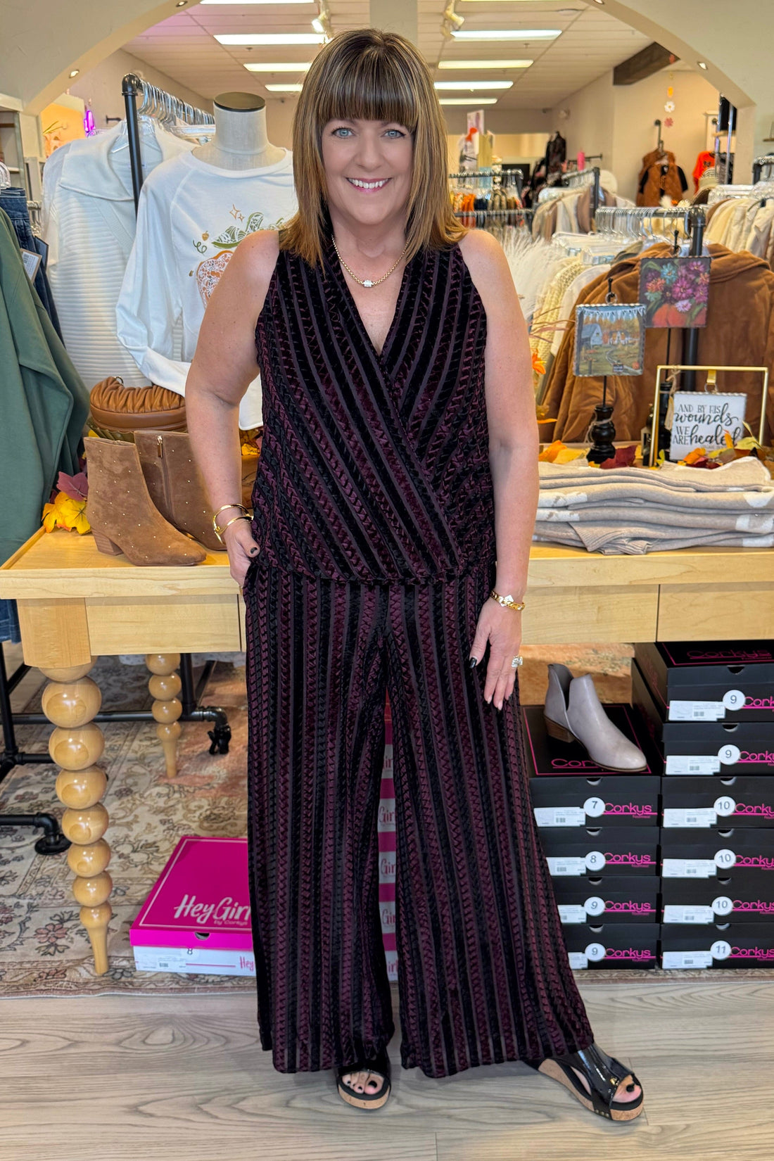 Pull On Wide Leg Knit Pant 30" Inseam BOTTOMS LIVERPOOL